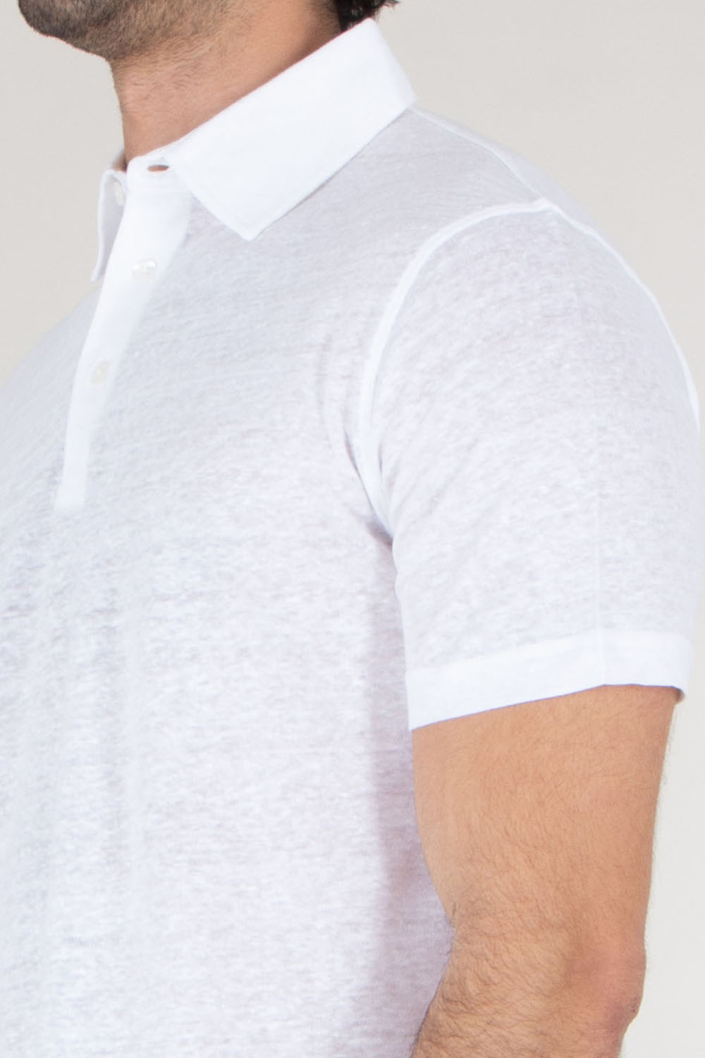 AURÉLIEN Slim Fit Linen Polo Shirt