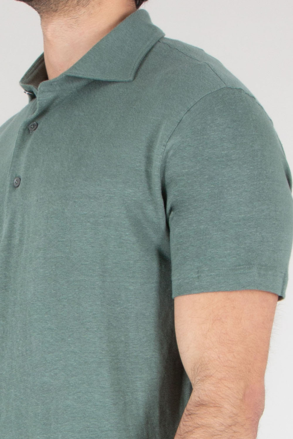 STEFAN BRANDT Linen Stretch Jersey Polo Shirt Laurin