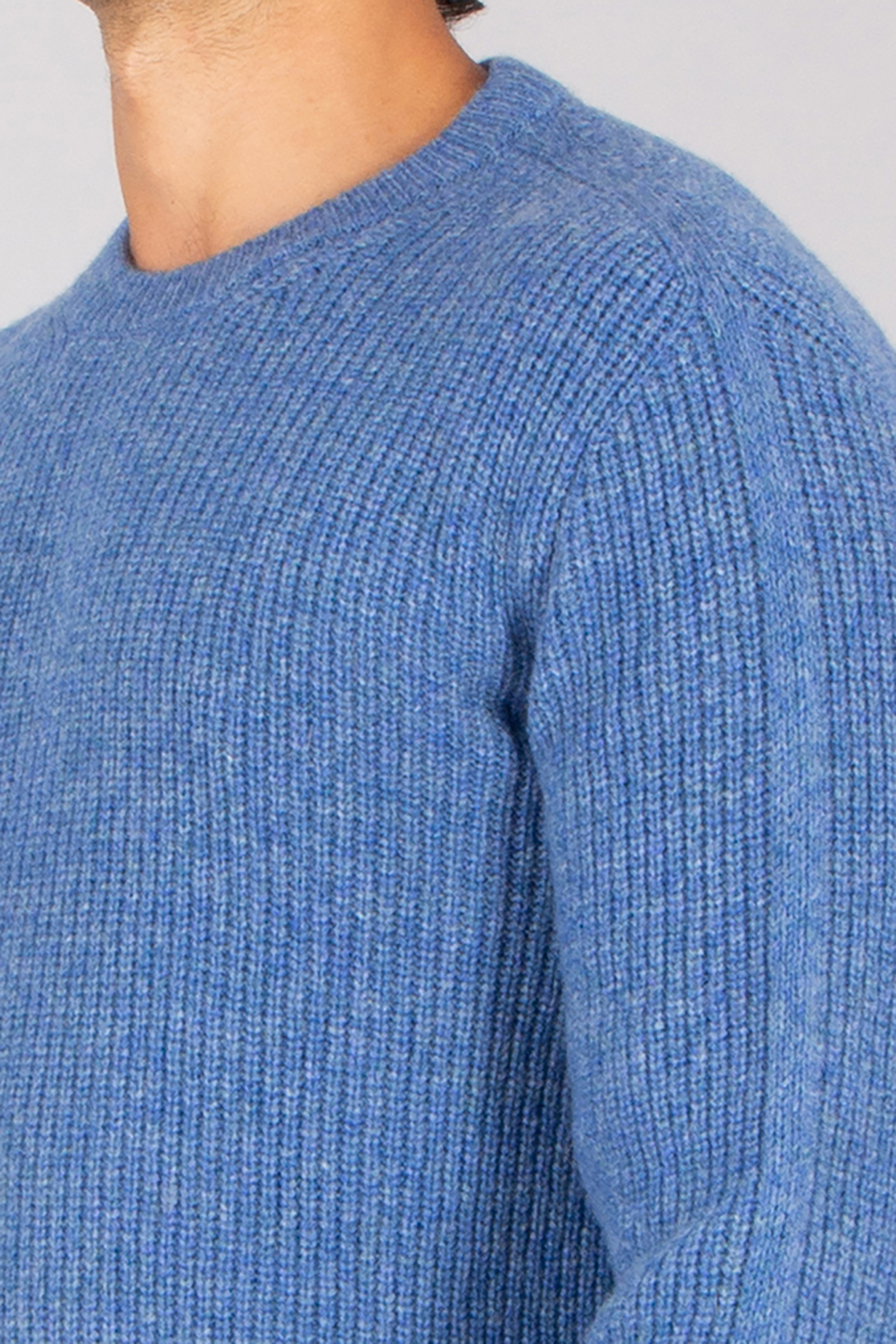 ROBERTO COLLINA Regular Fit Ribbed Extrafine Wool-Baby Camel Blend Crew Neck Sweater Strickwaren, Pullover, Erwachsener, Mann, Person