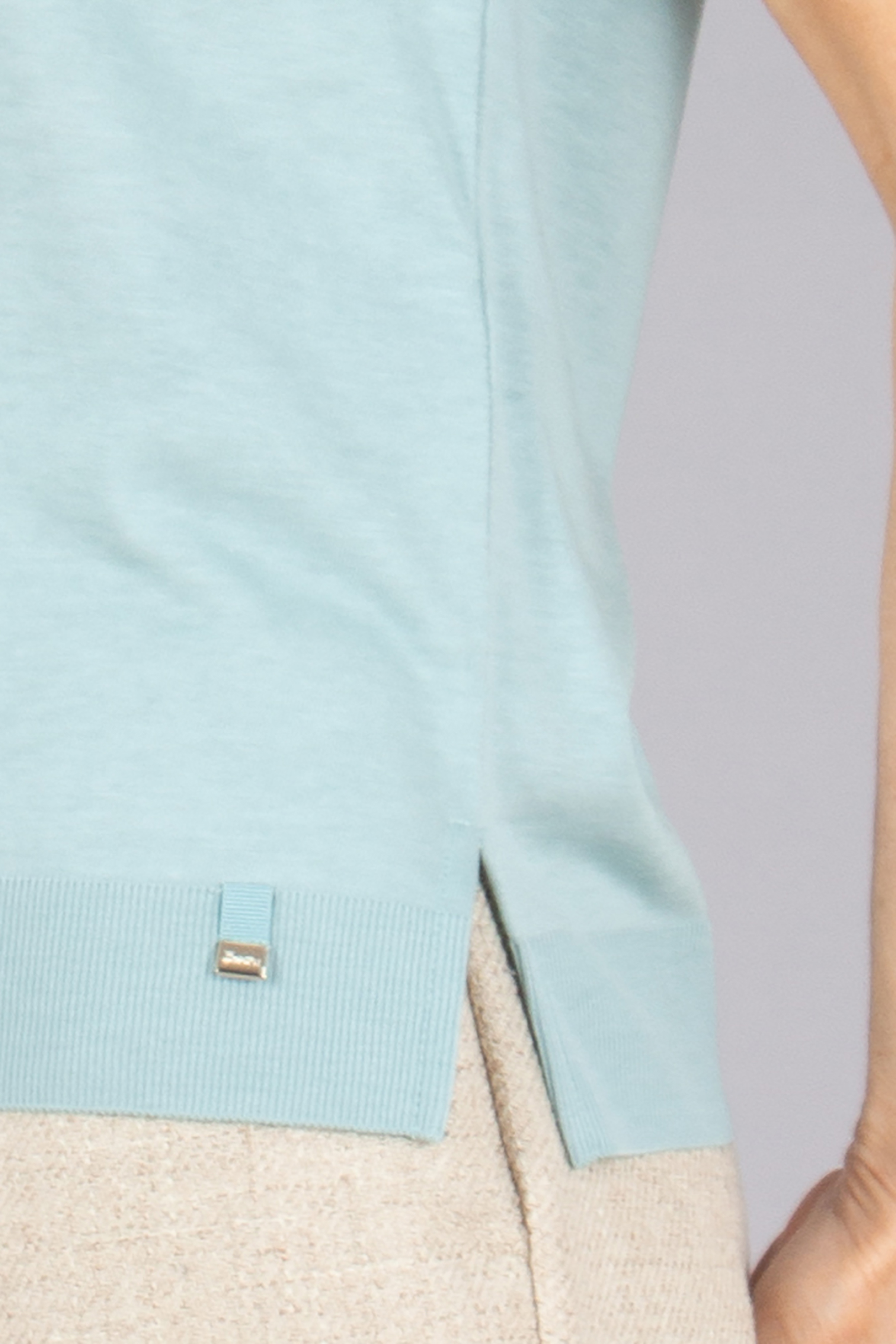 HERNO Regular Fit Glam Knit Effect Lyocell-Cotton Blend T-Shirt Bekleidung, T-shirt, Hosen, Bluse