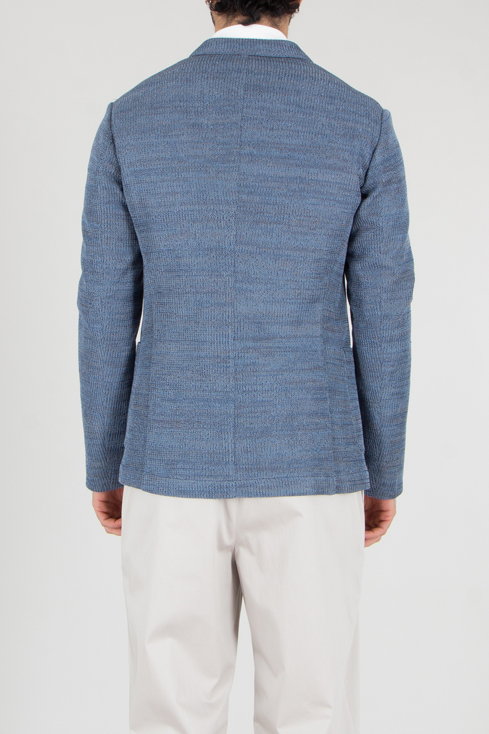 EMPORIO ARMANI Regular Fit Icon 3D Effect Knit Cotton Jacket