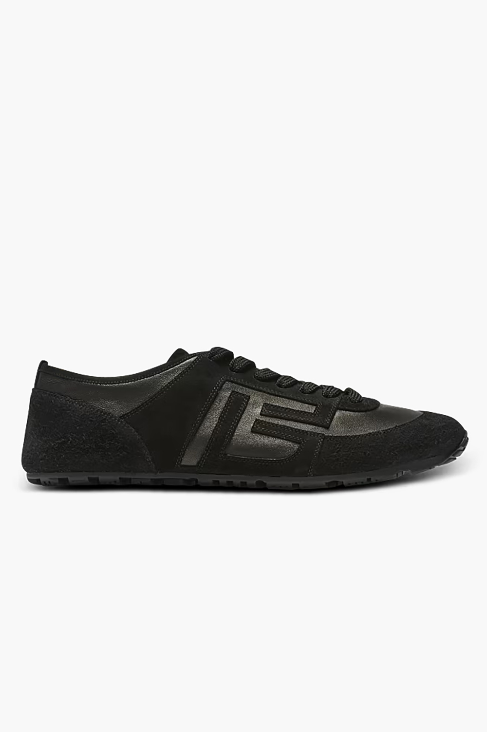 BALMAIN Suede And Lambskin Sneakers Racer 45