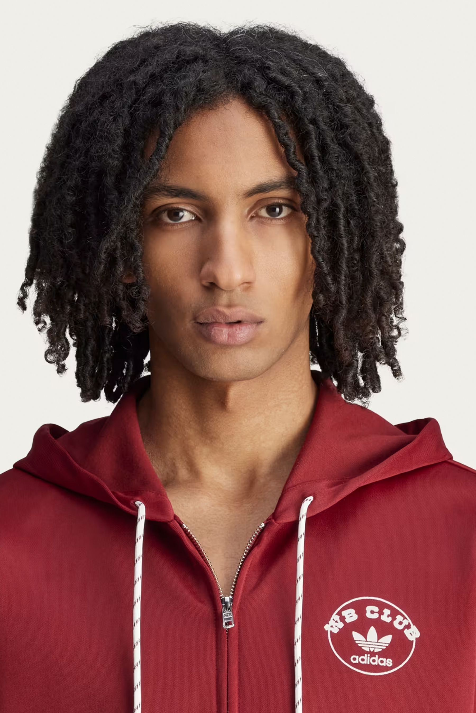ADIDAS X Wales Bonner Slim Fit Recycled Polyester Blend Track Hoodie Jacke, Gesicht, Kopf, Person, Portrait