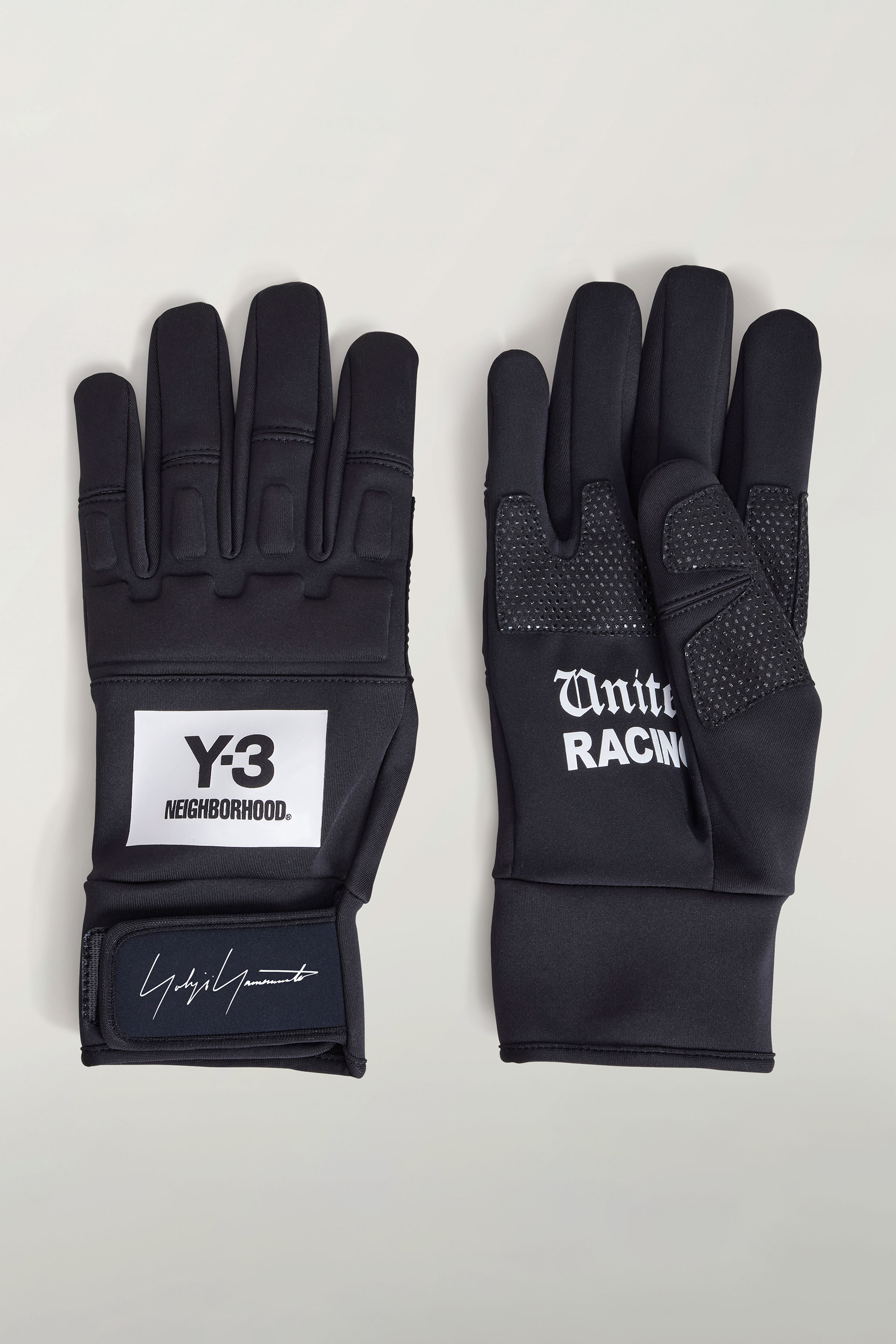 Y-3 x NEIGHBORHOOD Printed Stretch Fabric Racing Gloves Bekleidung, Handschuh, Baseball, Baseball-Handschuh, Sport