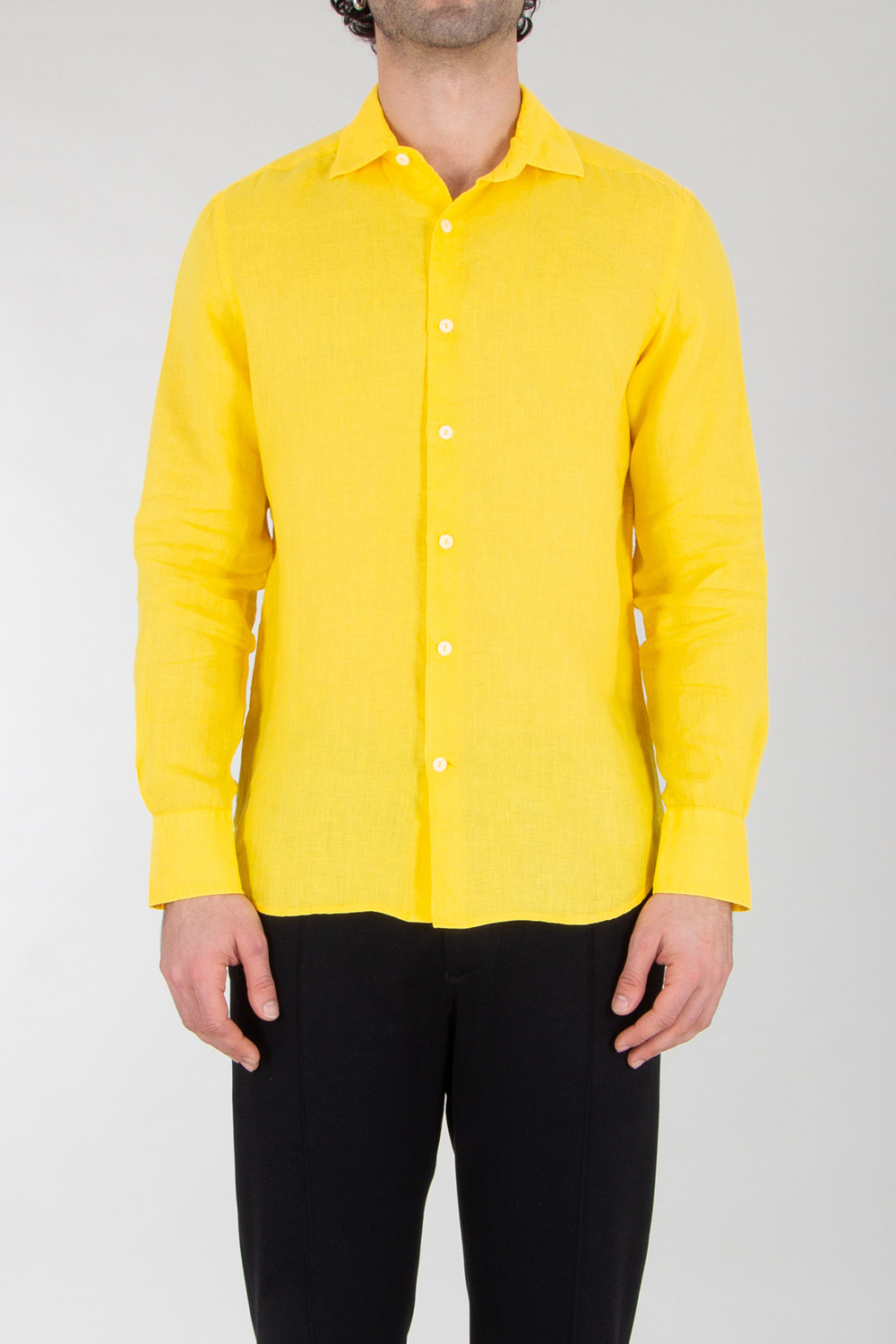 MC 2 SAINT BARTH Regular Fit Linen Shirt Pamplona