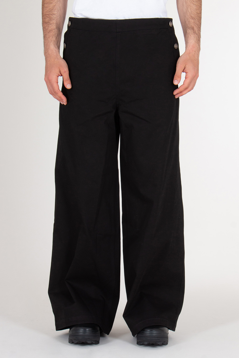 JUNN.J Loose Fit Cotton Twill And Denim Bib Trousers
