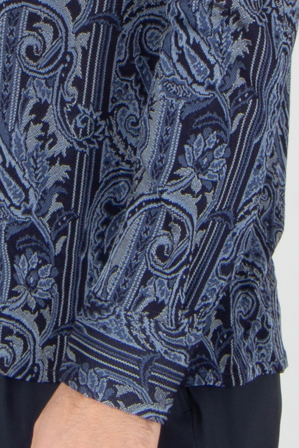 ETRO Easy Fit Paisley Pattern Viscose Jacquard Piqué Button-Down Shirt