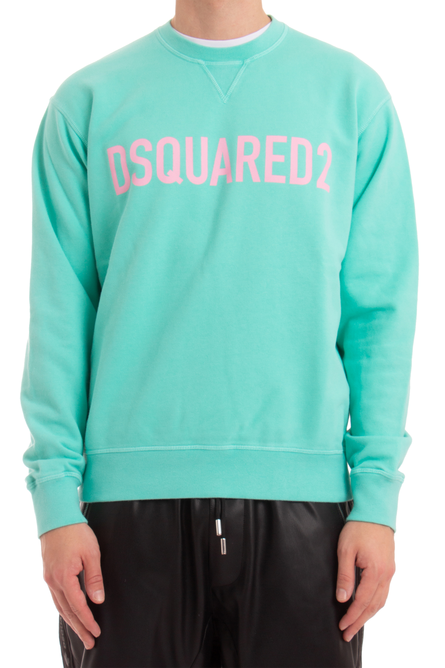 DSQUARED2 Printed Cool Fit Crewneck Cotton Sweatshirt DSQUARED2 Printed Cool Fit Crewneck Cotton Sweatshirt