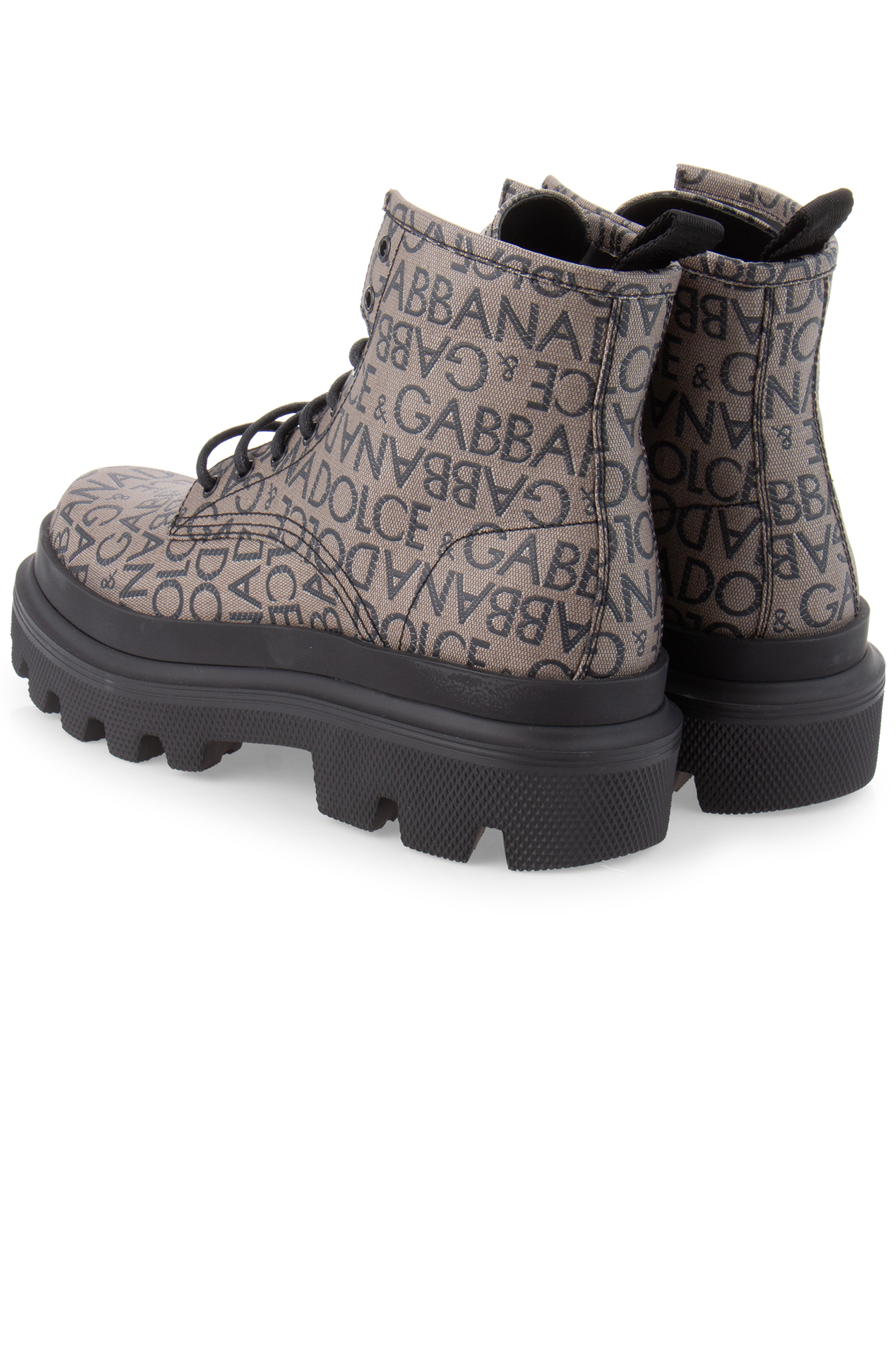 DOLCE & GABBANA Coated Jacquard Ankle Boots DOLCE & GABBANA Coated Jacquard Ankle Boots