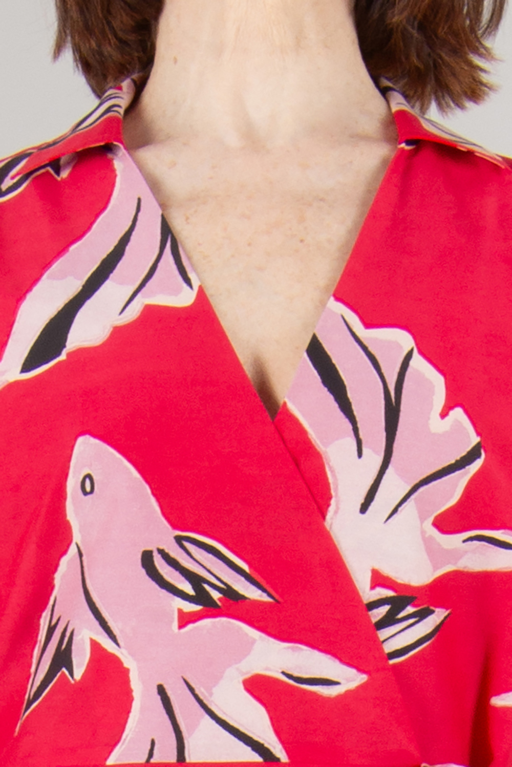 PAUL SMITH Printed Cotton Silk Wrap Dress