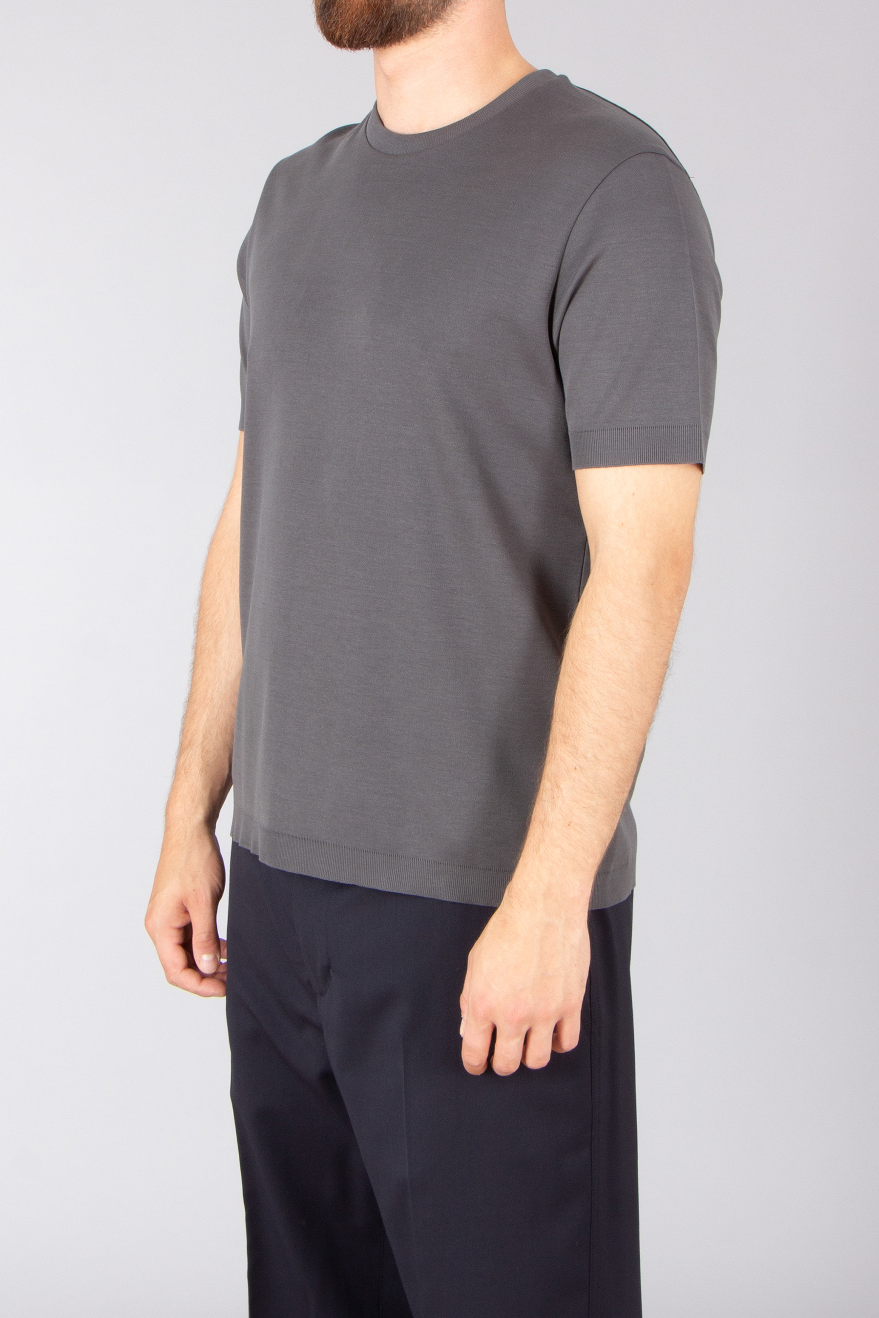 HERNO Regular Fit Cotton Jersey Knit Effect T-Shirt T-shirt, Erwachsener, Männlich, Mann, Person