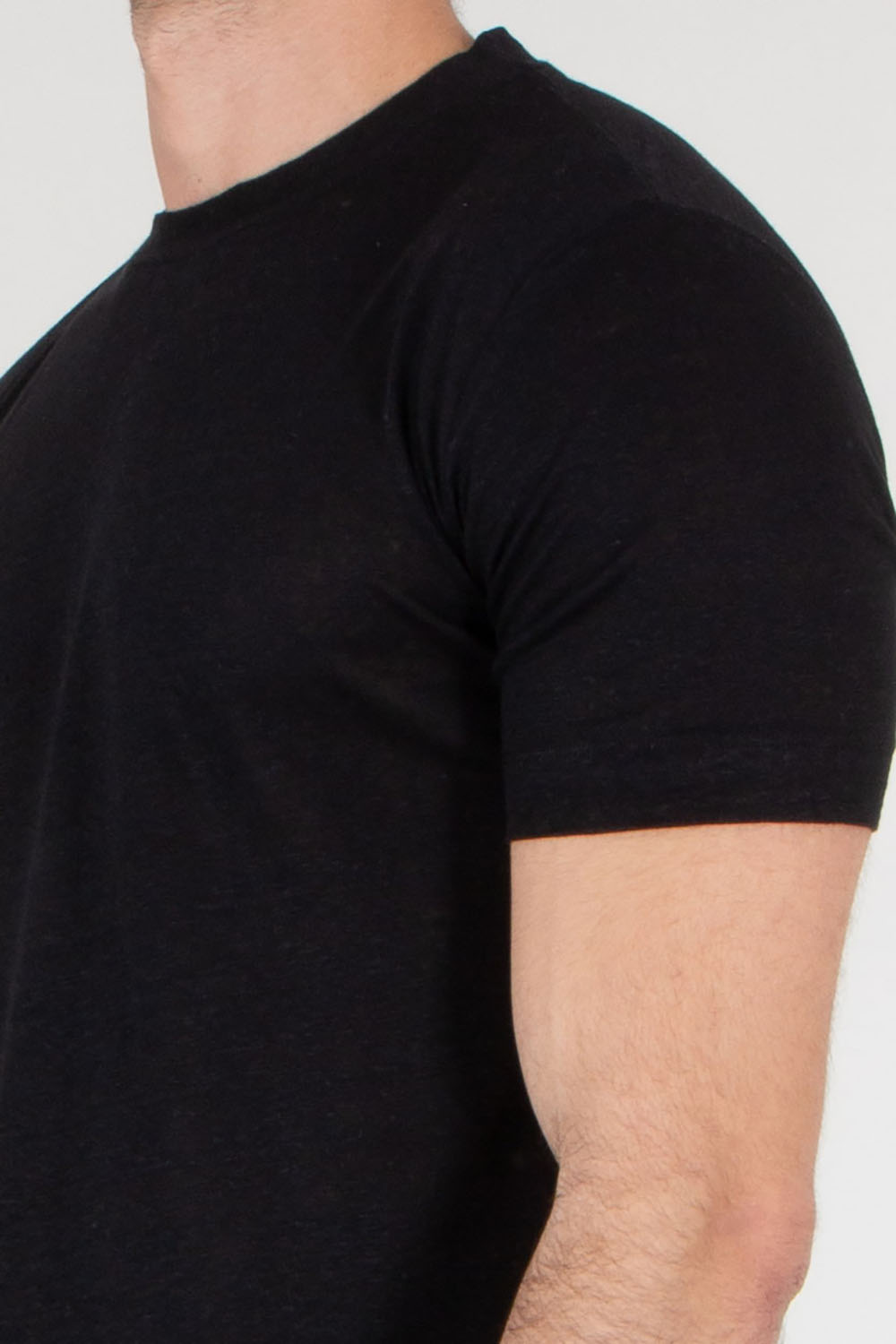 AURÉLIEN Slim Fit Linen Jersey T Shirt 
