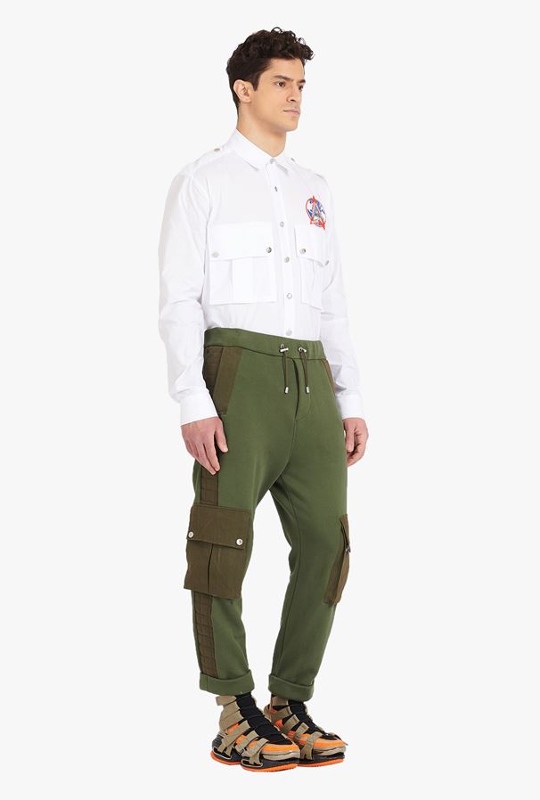 BALMAIN Khaki Cargo Sweatpants BALMAIN Khaki Cargo Sweatpants