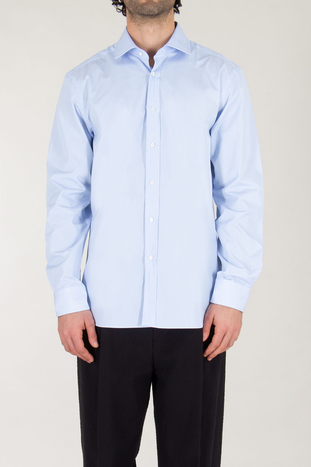 BECKHAM x BOSS Striped Cotton Shirt