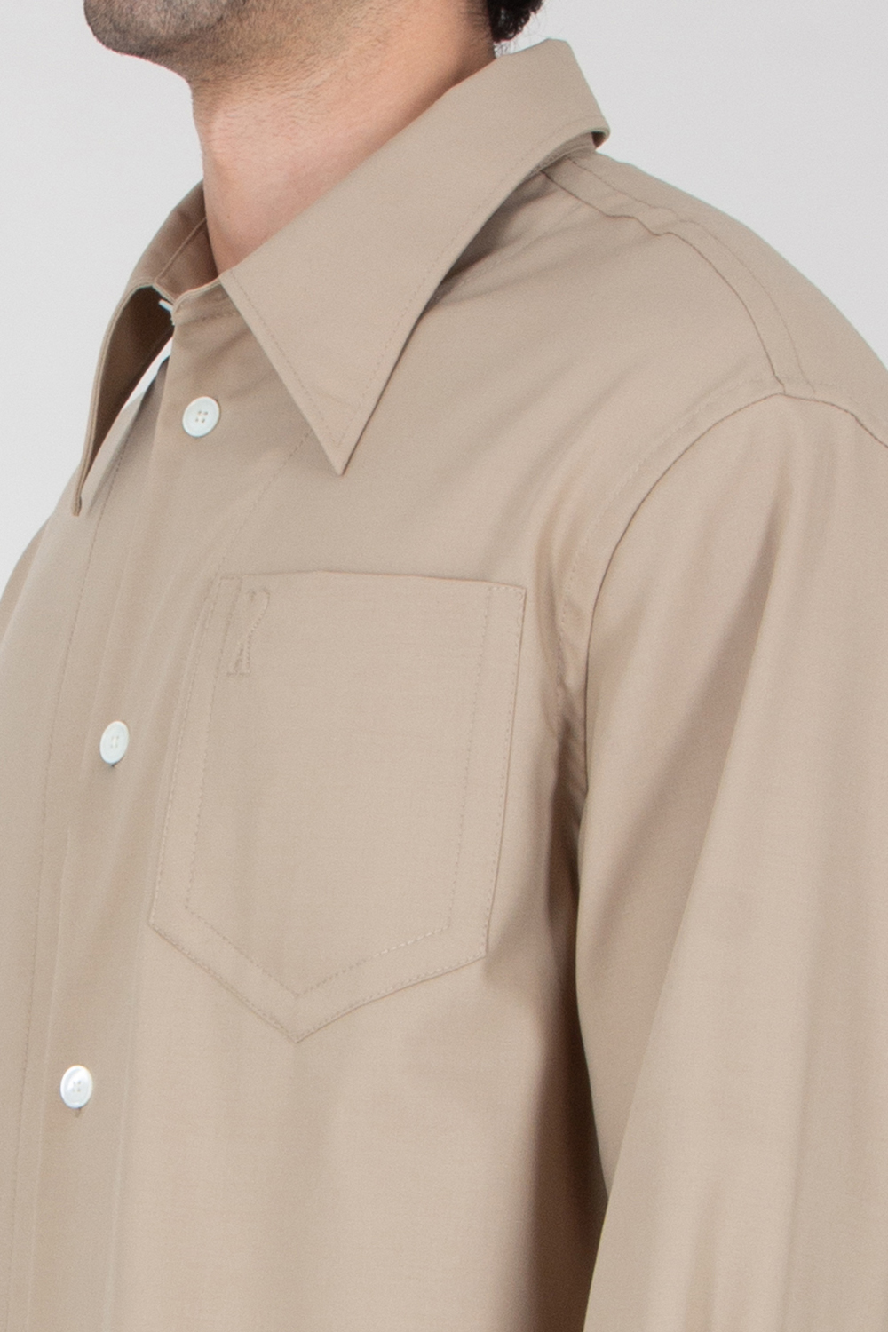 AMI PARIS Oversized Virgin Wool Shirt