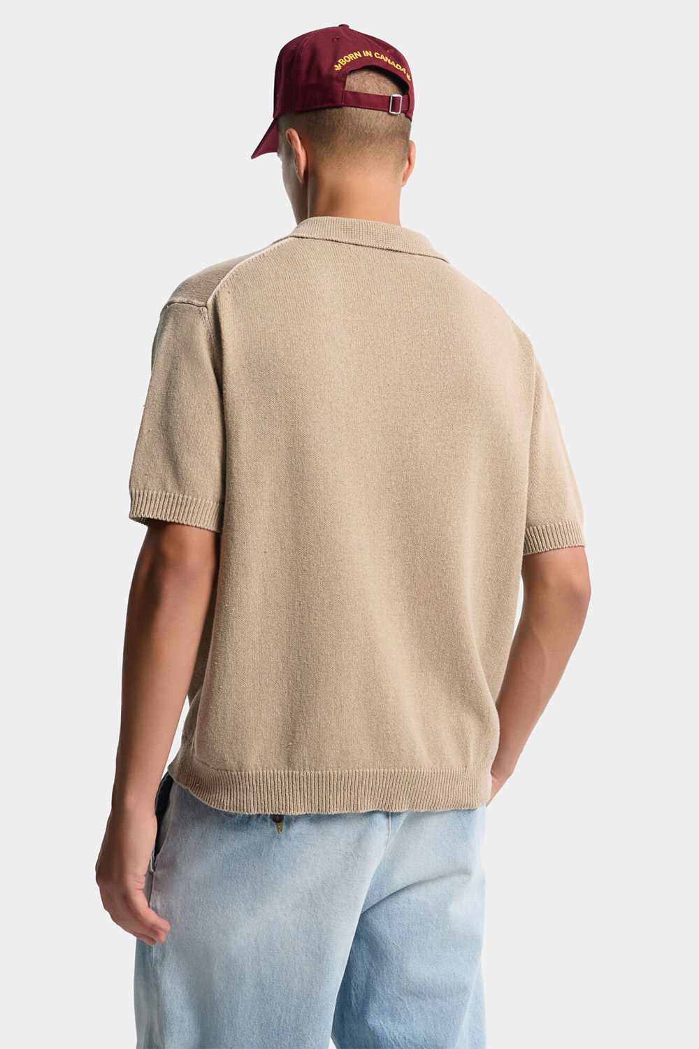 DSQUARED2 Relaxed Fit Cotton Blend Knitted Polo Shirt