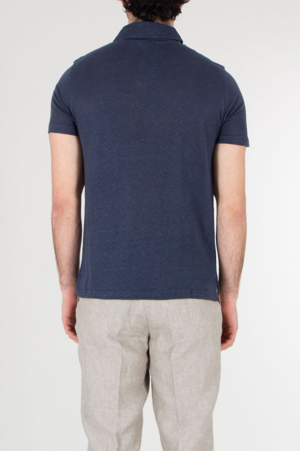 AURÉLIEN Regular Fit Linen Polo Shirt