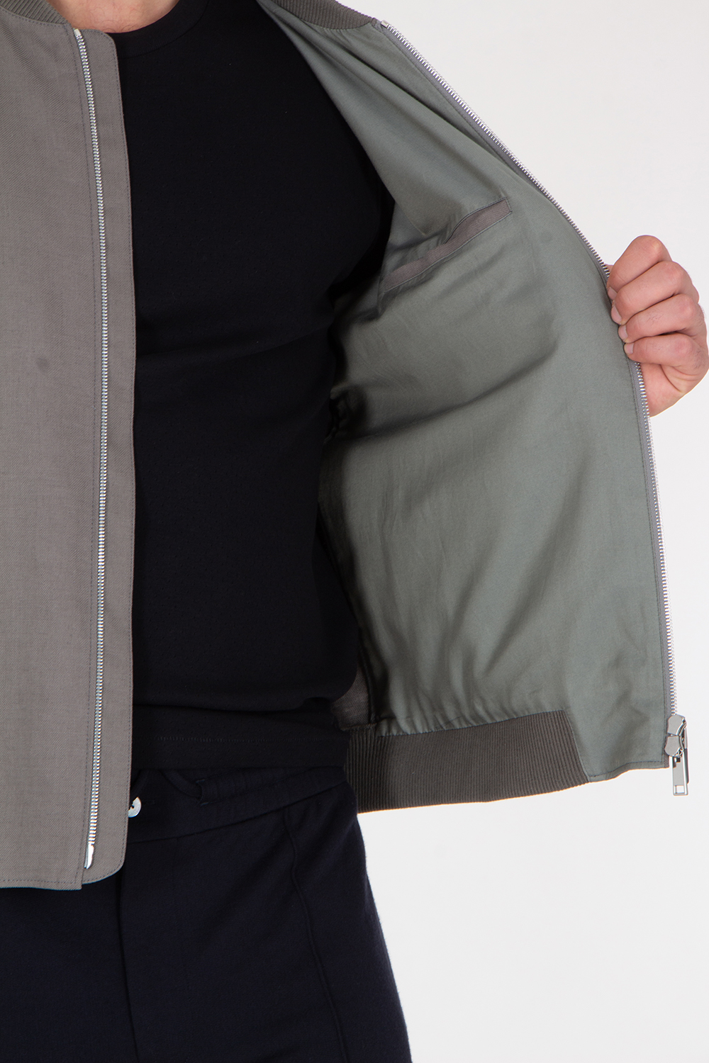 ZEGNA Regular Fit Oasi Lino Bomber Jacket