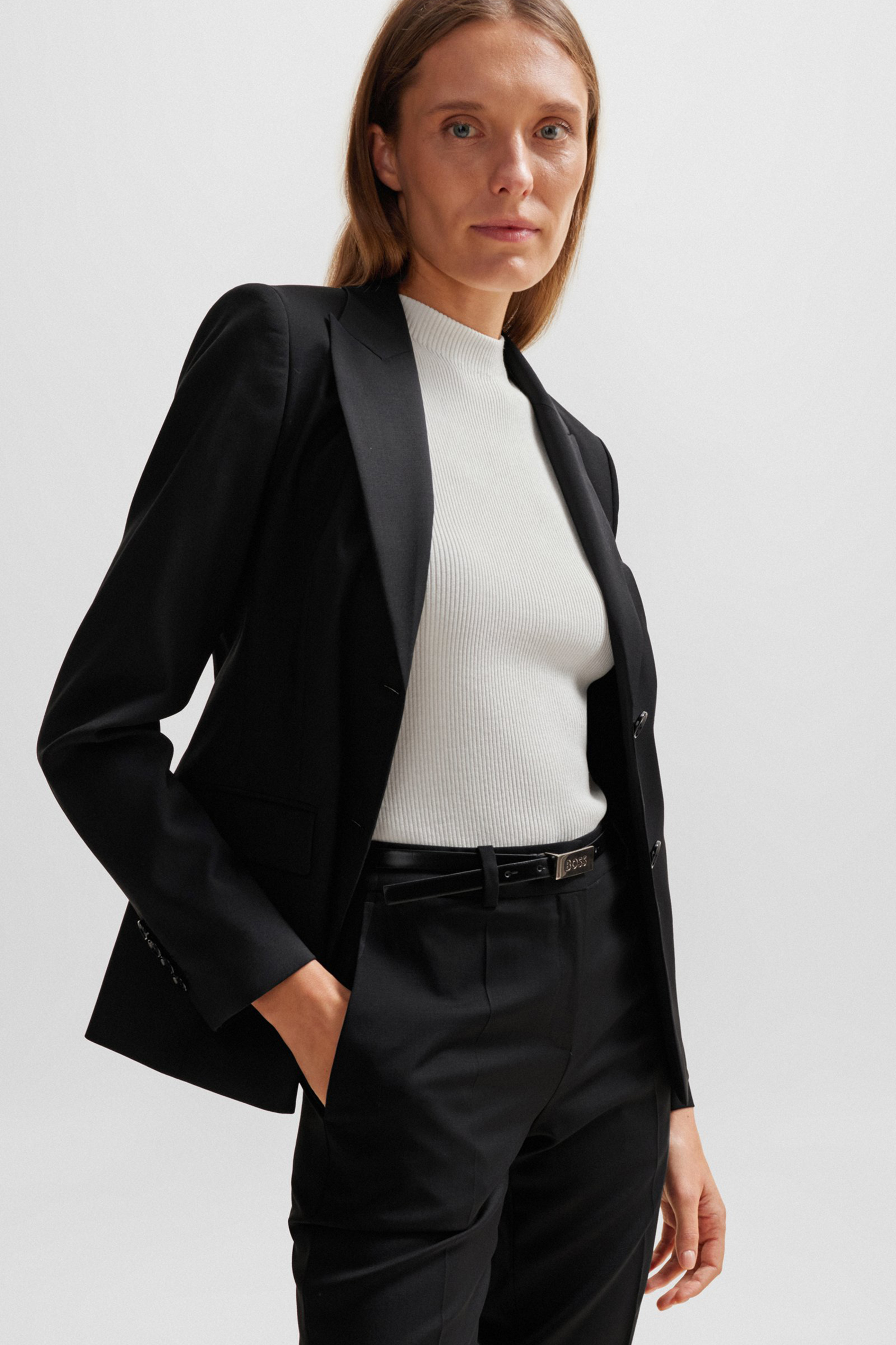 BOSS Regular Fit Virgin Wool Pants Tameah BOSS Regular Fit Virgin Wool Pants Tameah