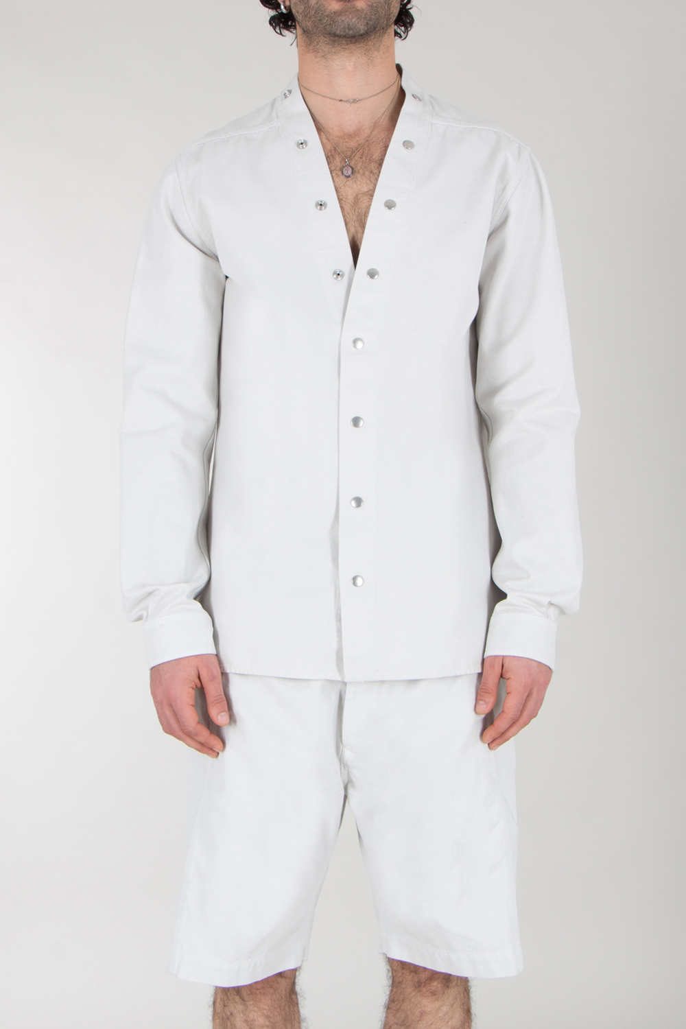RICK OWENS DRKSHDW Relaxed Fit Organic Cotton Canvas Overshirt