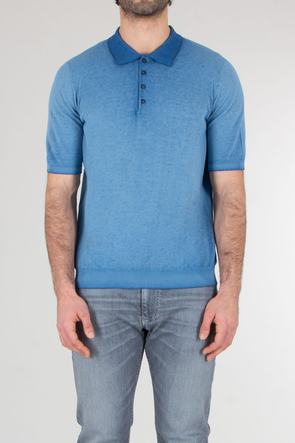 AROVESCIO Regular Fit Cotton Knit Polo