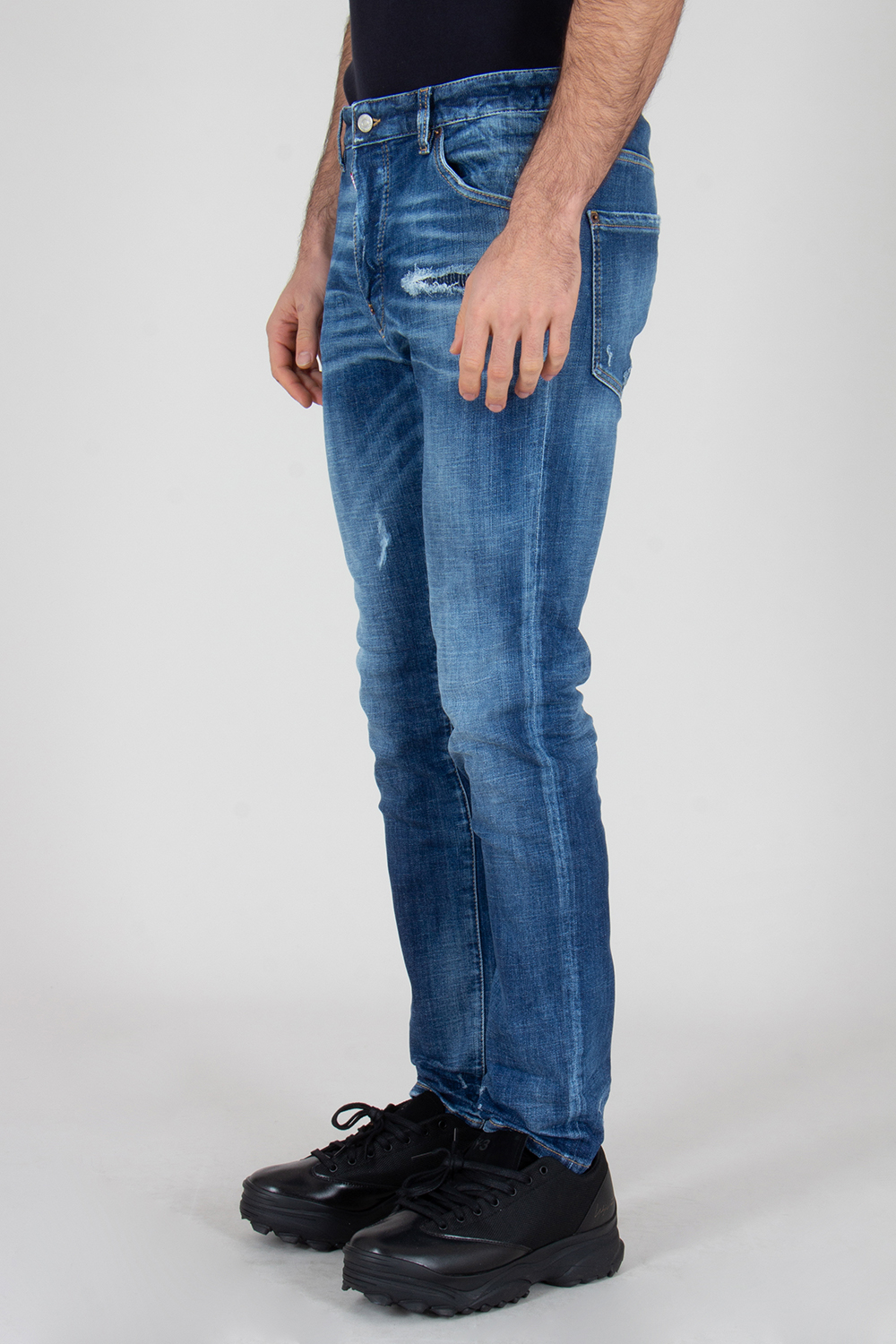 DSQUARED2 Slim Fit Cotton Stretch Denim Teddy Jeans