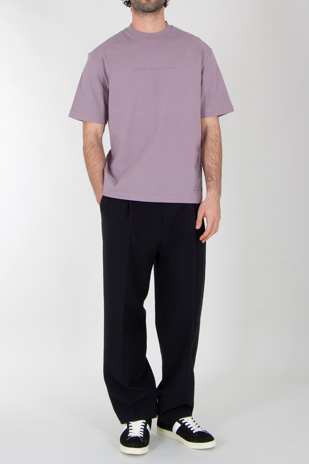 STONE ISLAND Relaxed Fit T-Shirt "Garment Dyed" Graphics Print