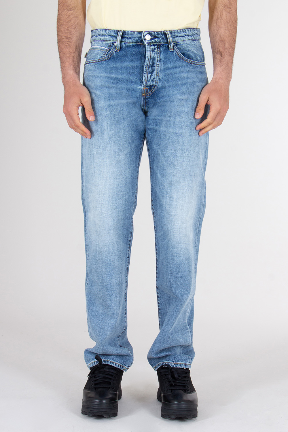 THE NIM Relaxed Fit Stone Washed Japanese Denim Jeans Reed