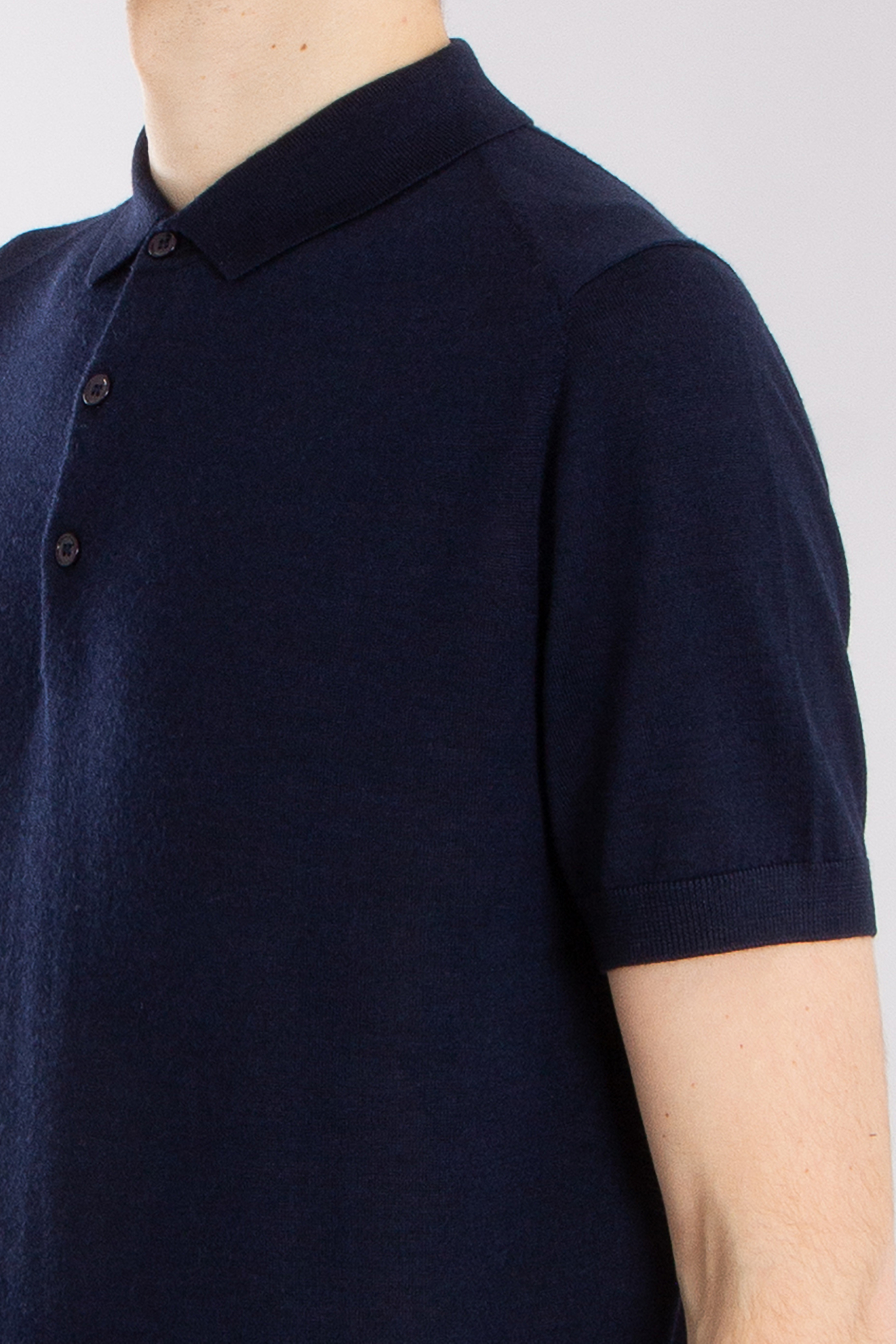 MIENTUS BERLIN Extrafine Wool-Silk-Cashmere Blend Knit Polo MIENTUS BERLIN Extrafine Wool-Silk-Cashmere Blend Knit Polo