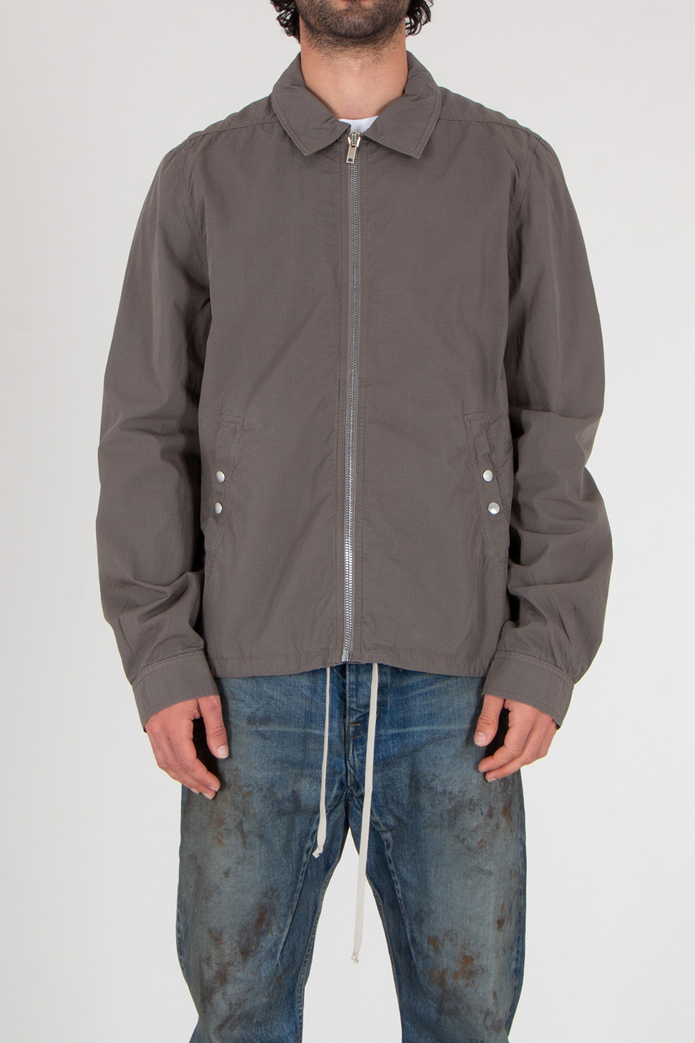 RICK OWENS DRKSHDW Zipped Jumbo Organic Ripstop Cotton Shirt Jacket