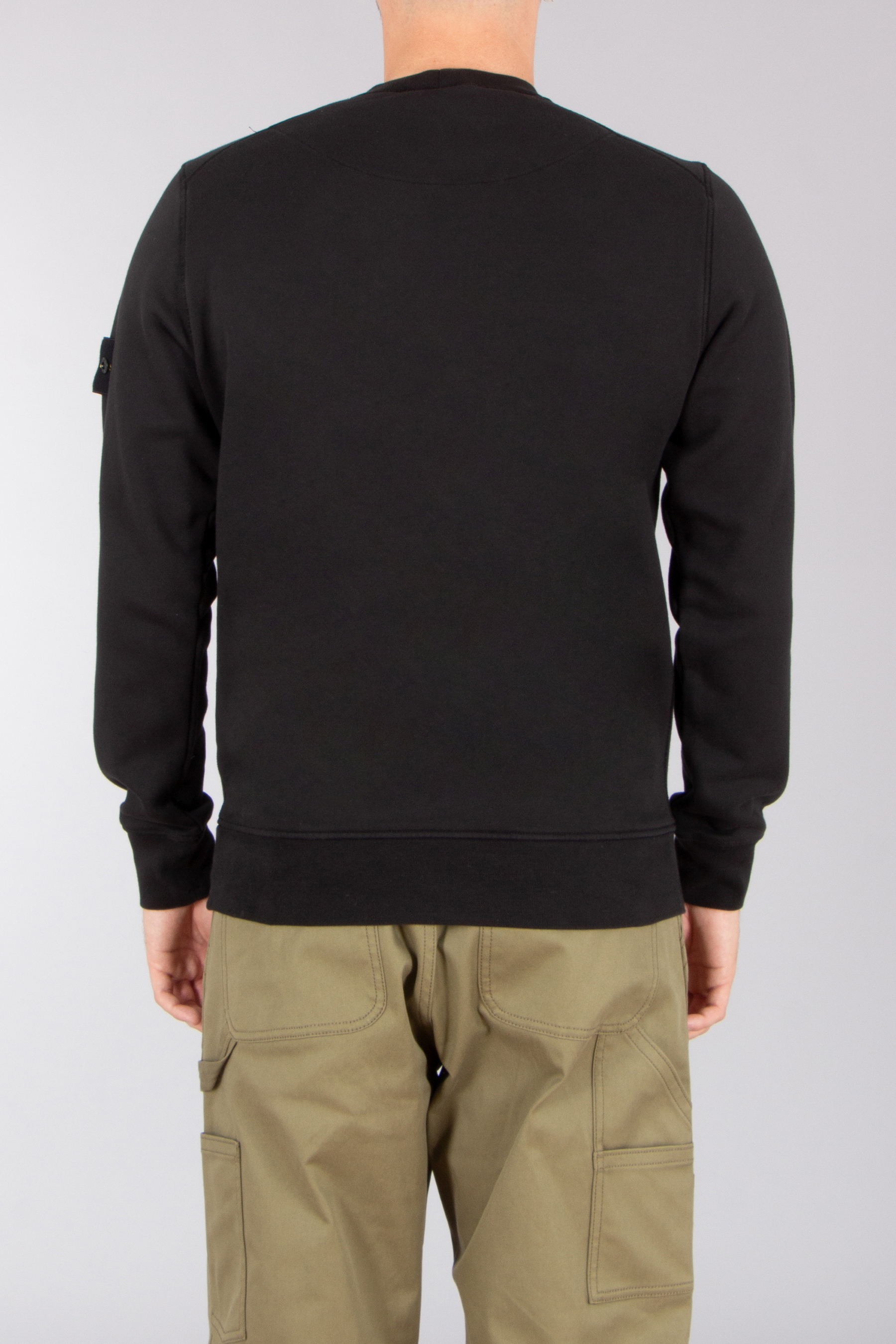 STONE ISLAND Regular Fit Organic Cotton Fleece Sweatshirt Langarm, Ärmel, Strickwaren, Pullover, Sweatshirt