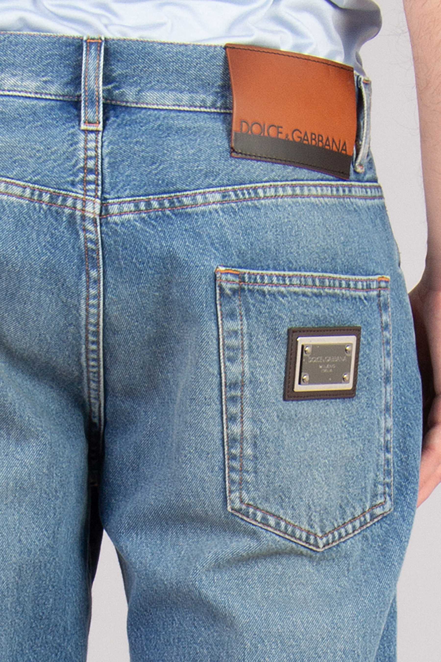 DOLCE & GABBANA Classic Fit Cotton Denim Jeans