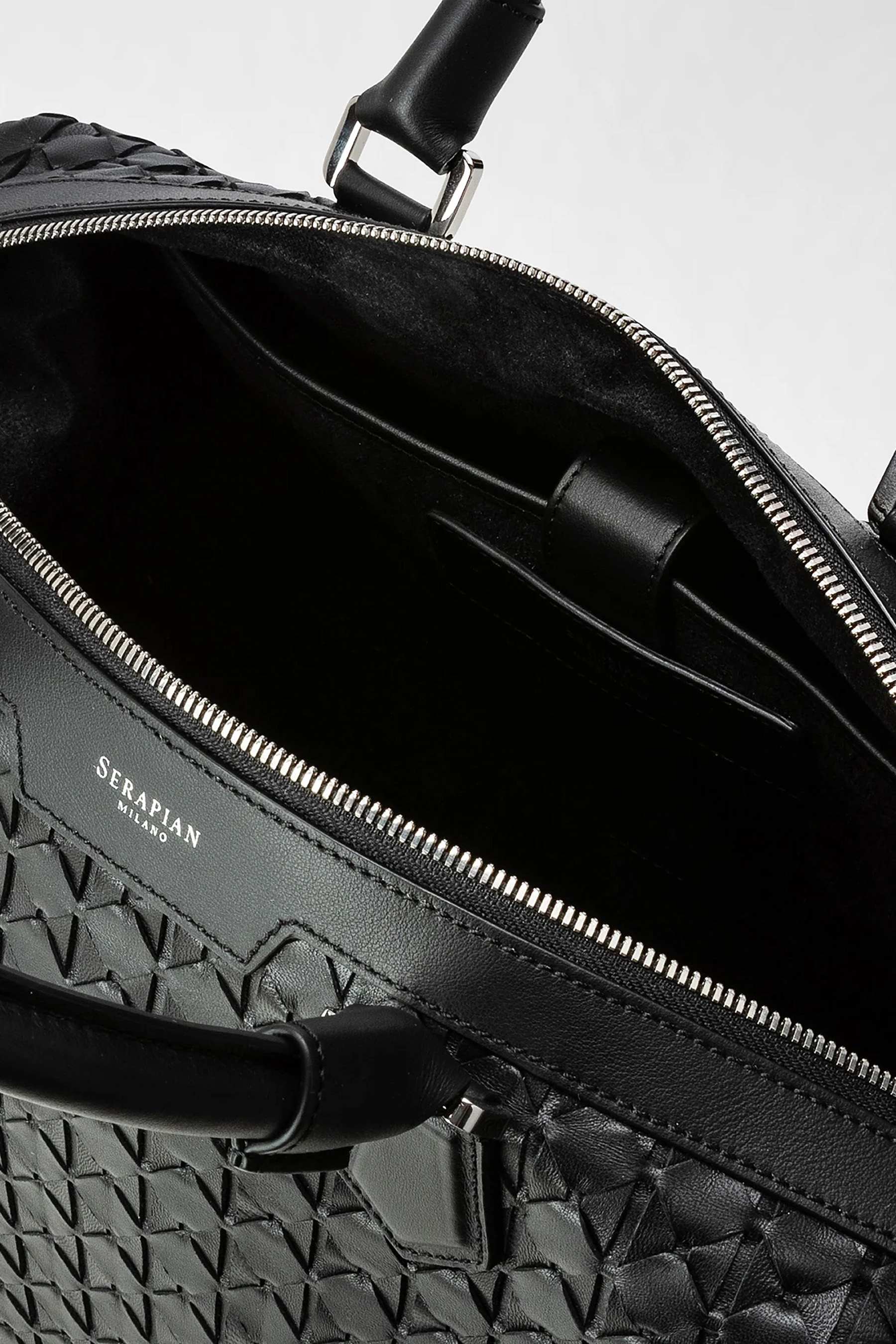 SERAPIAN Mosaico Leather Briefcase SERAPIAN Mosaico Leather Briefcase