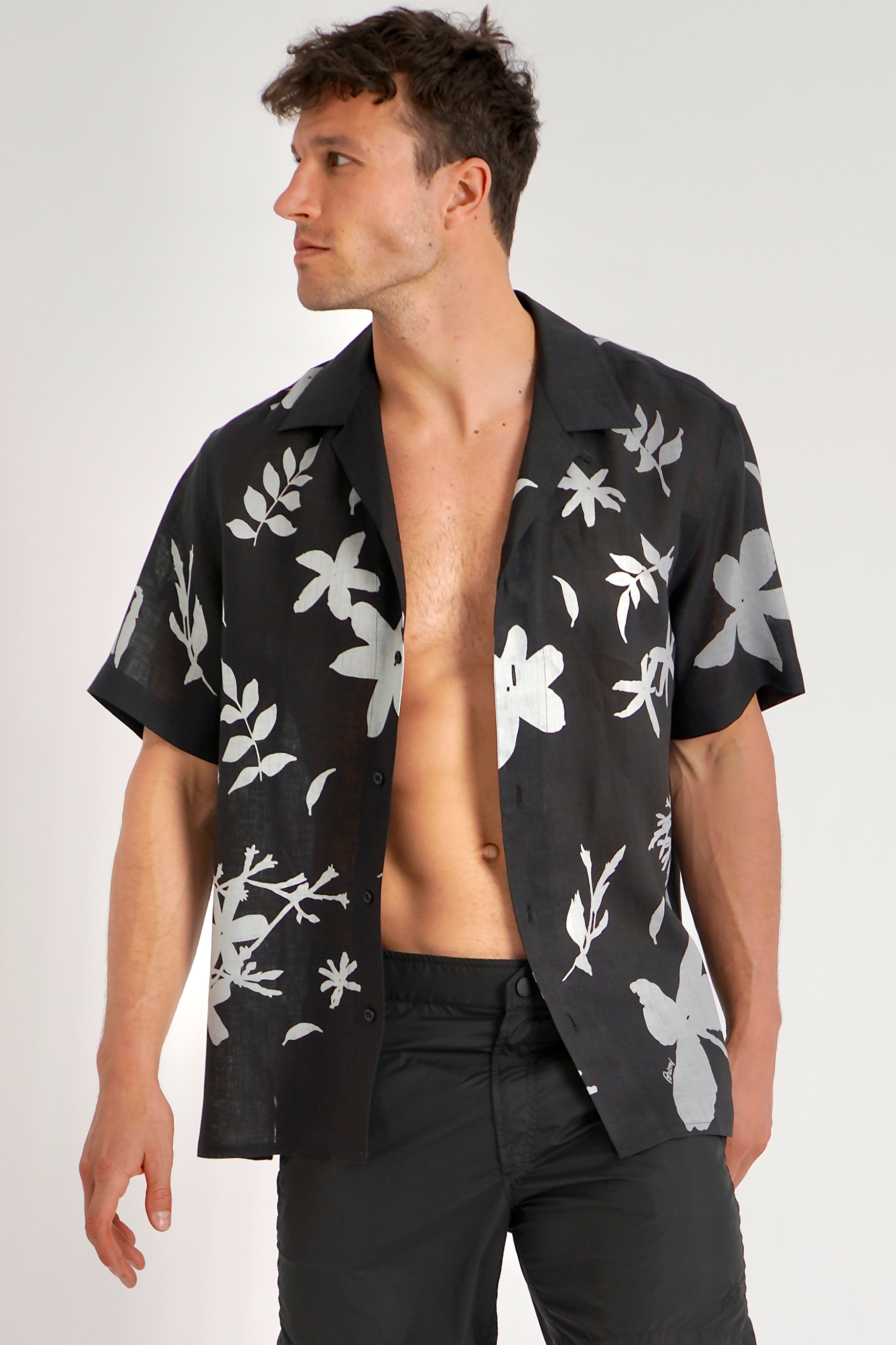 BRIONI Patterned Linen Shirt 