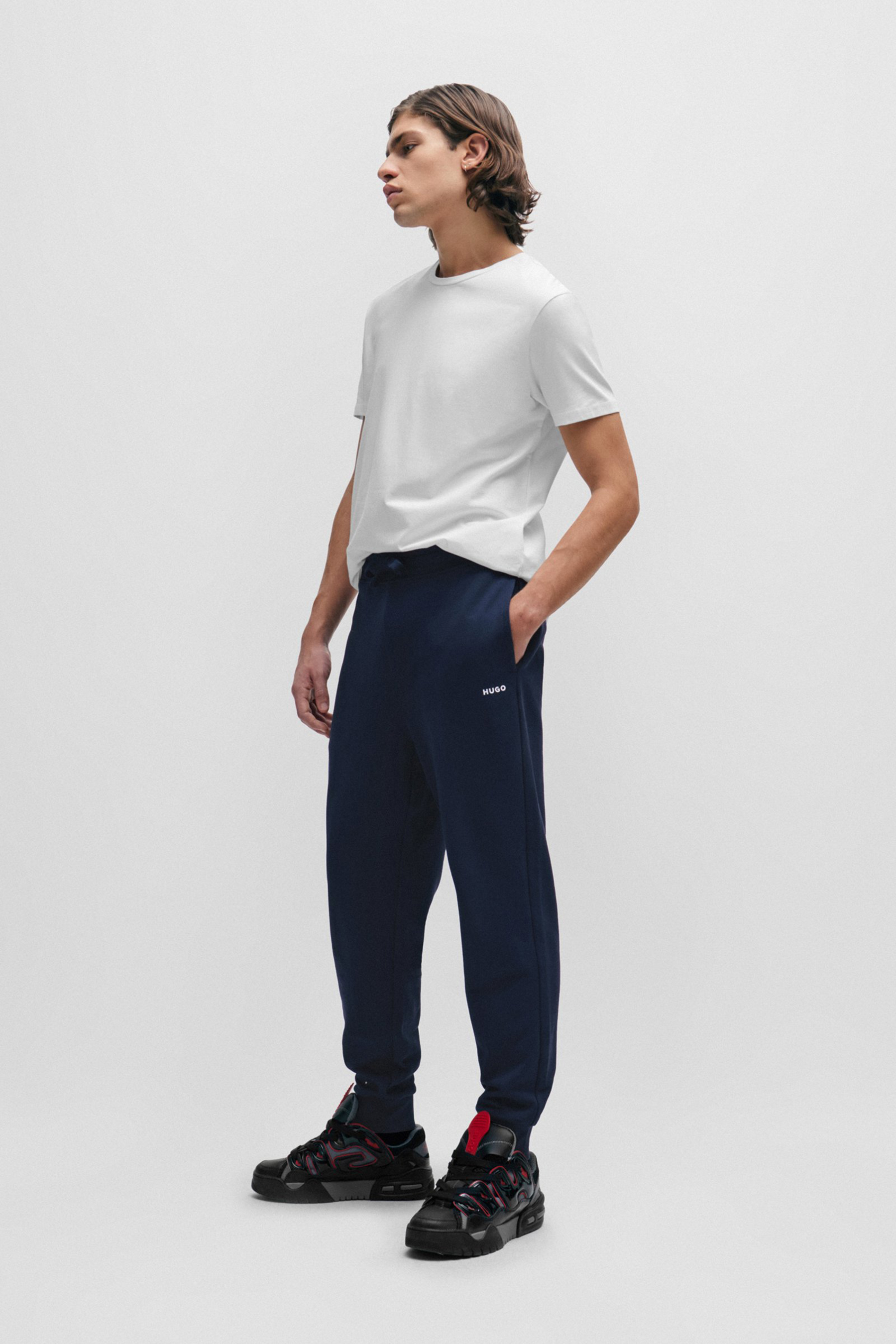 HUGO Relaxed Fit Printed Cotton French Terry Sweatpants Dayote HUGO Relaxed Fit Printed Cotton French Terry Sweatpants Dayote