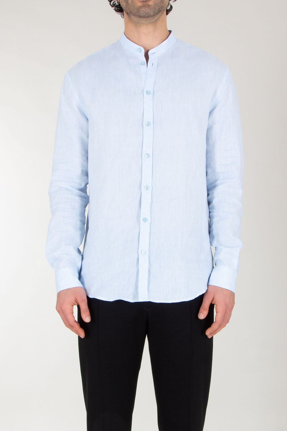 EMPORIO ARMANI Regular Fit Linen shirt