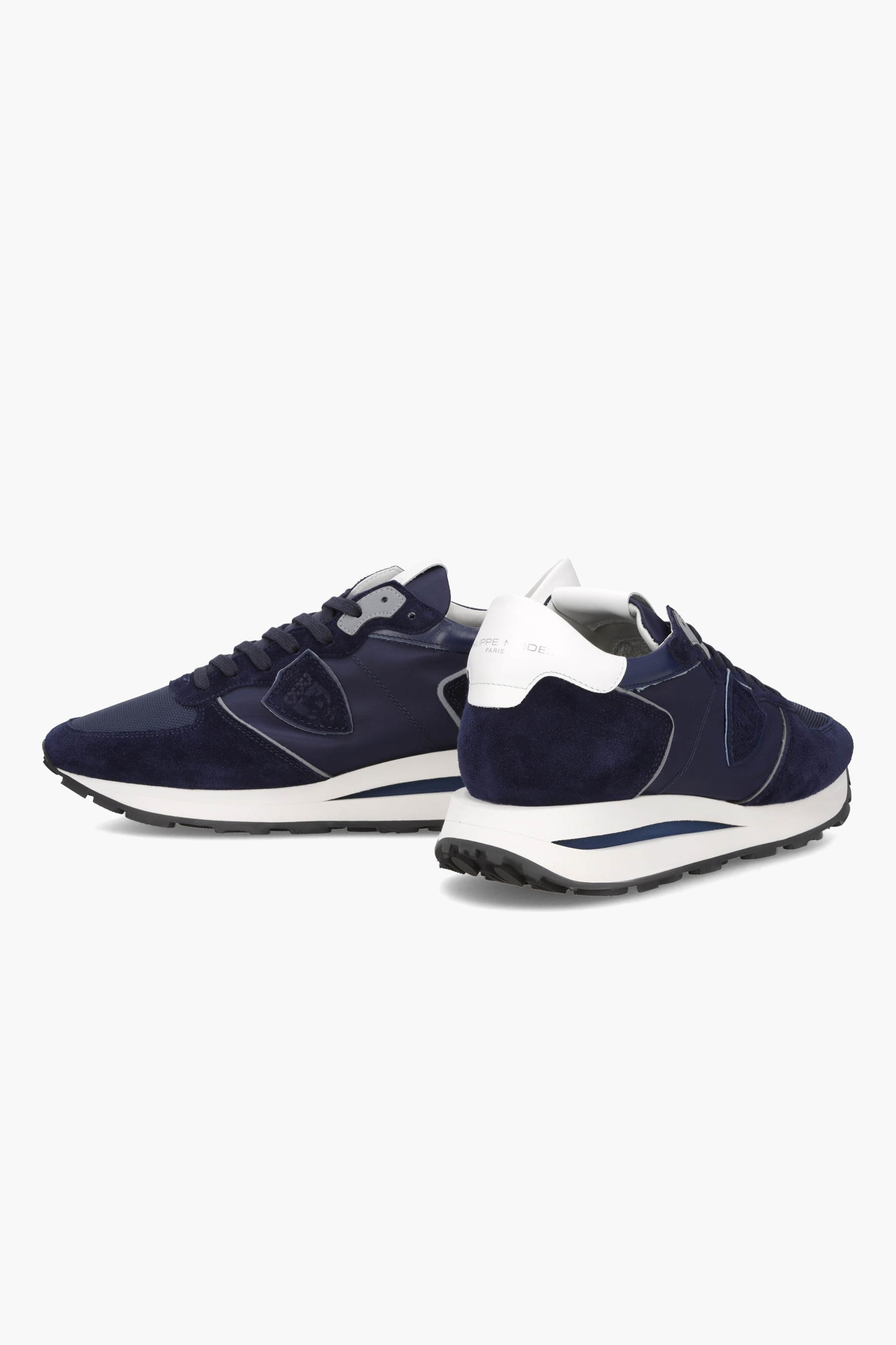 PHILIPPE MODEL Technical Fabric, Mesh & Suede Sneakers Tropez Haute Low Bekleidung, Schuhwerk, Schuh, Wildleder, Turnschuh