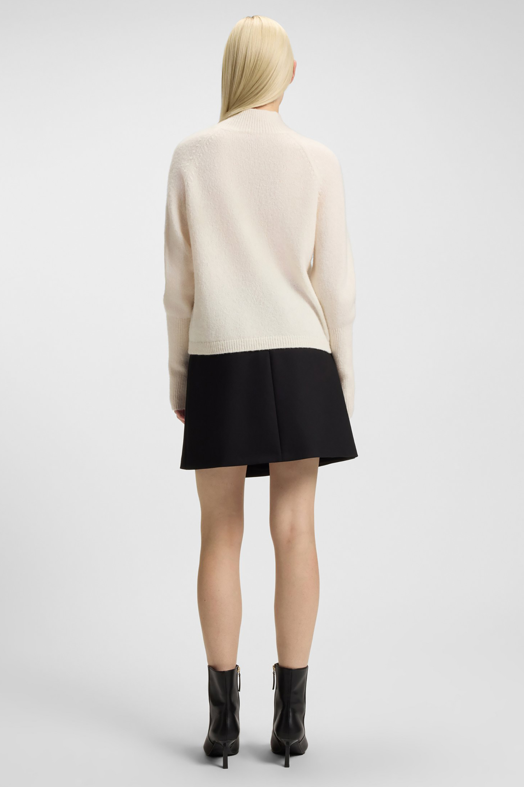 HUGO Relaxed Fit Wool-Alpaca Blend Mock Neck Sweater Surpio Rock, Minirock, Erwachsener, Person, Frau