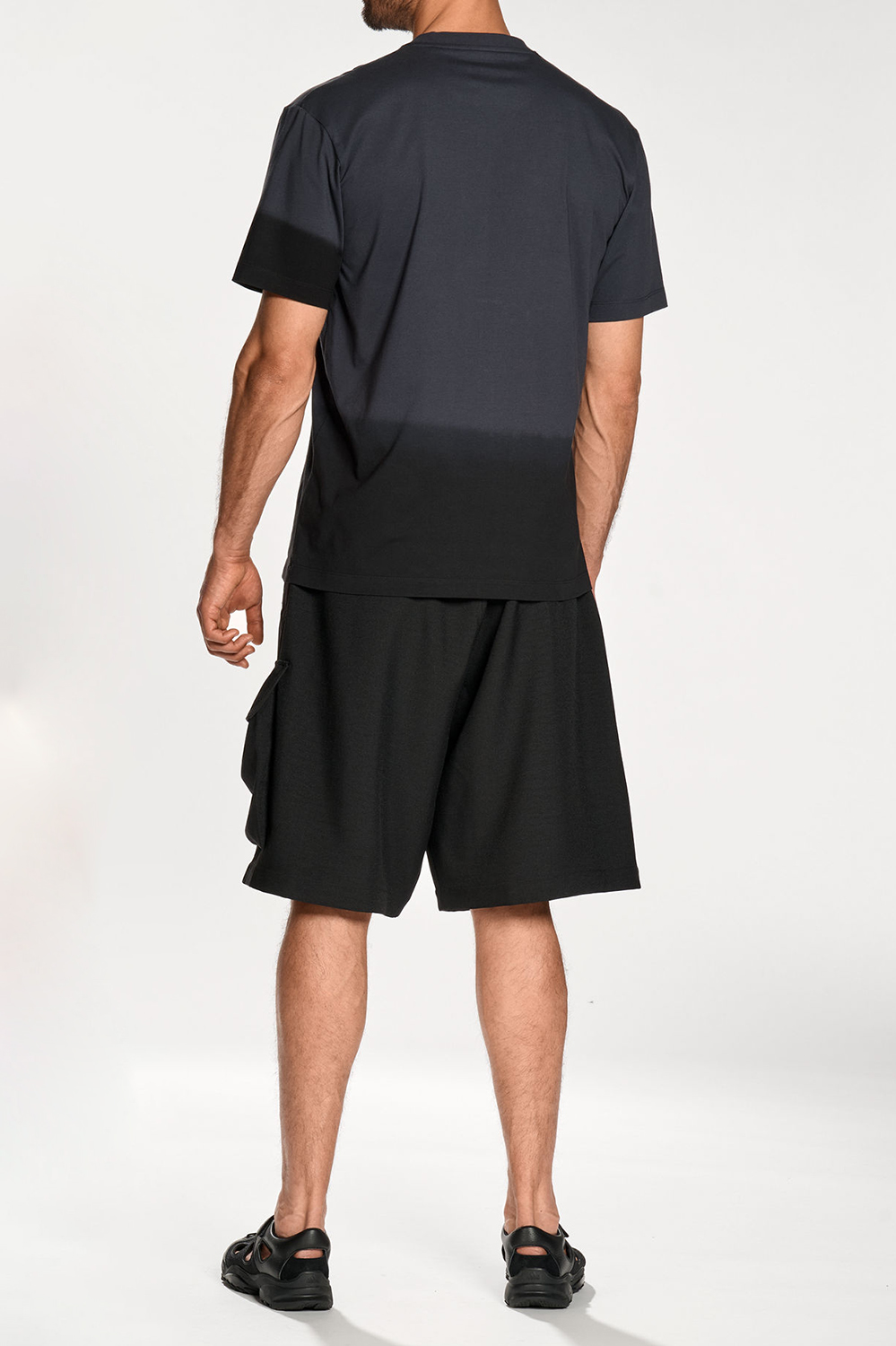 Y-3 Regular Fit Dip Effect Cotton Jersey T-Shirt