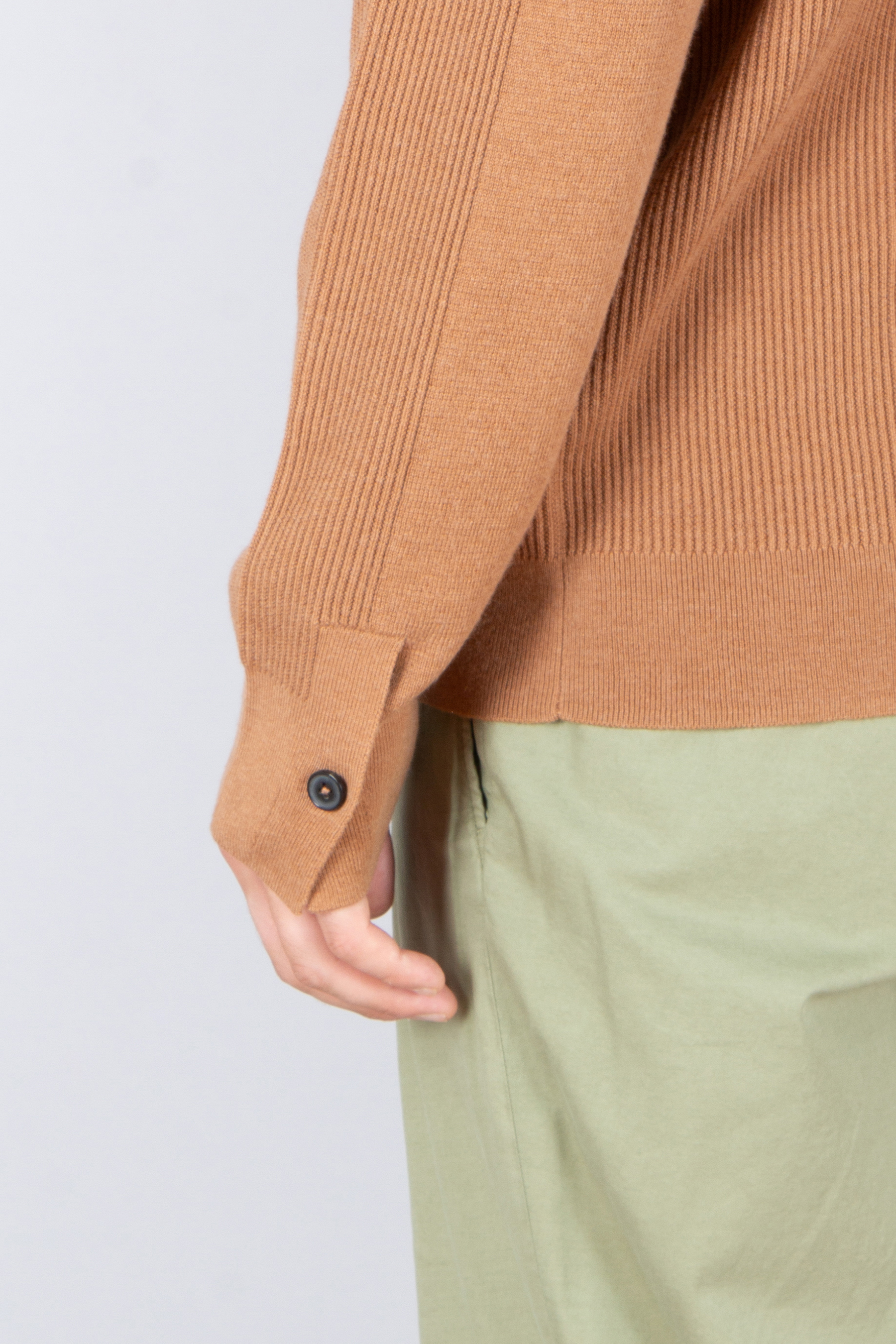 PAUL SMITH Regular Fit Ribbed Wool-Cotton Blend Half-Zip Sweater Bekleidung, Strickwaren, Pullover