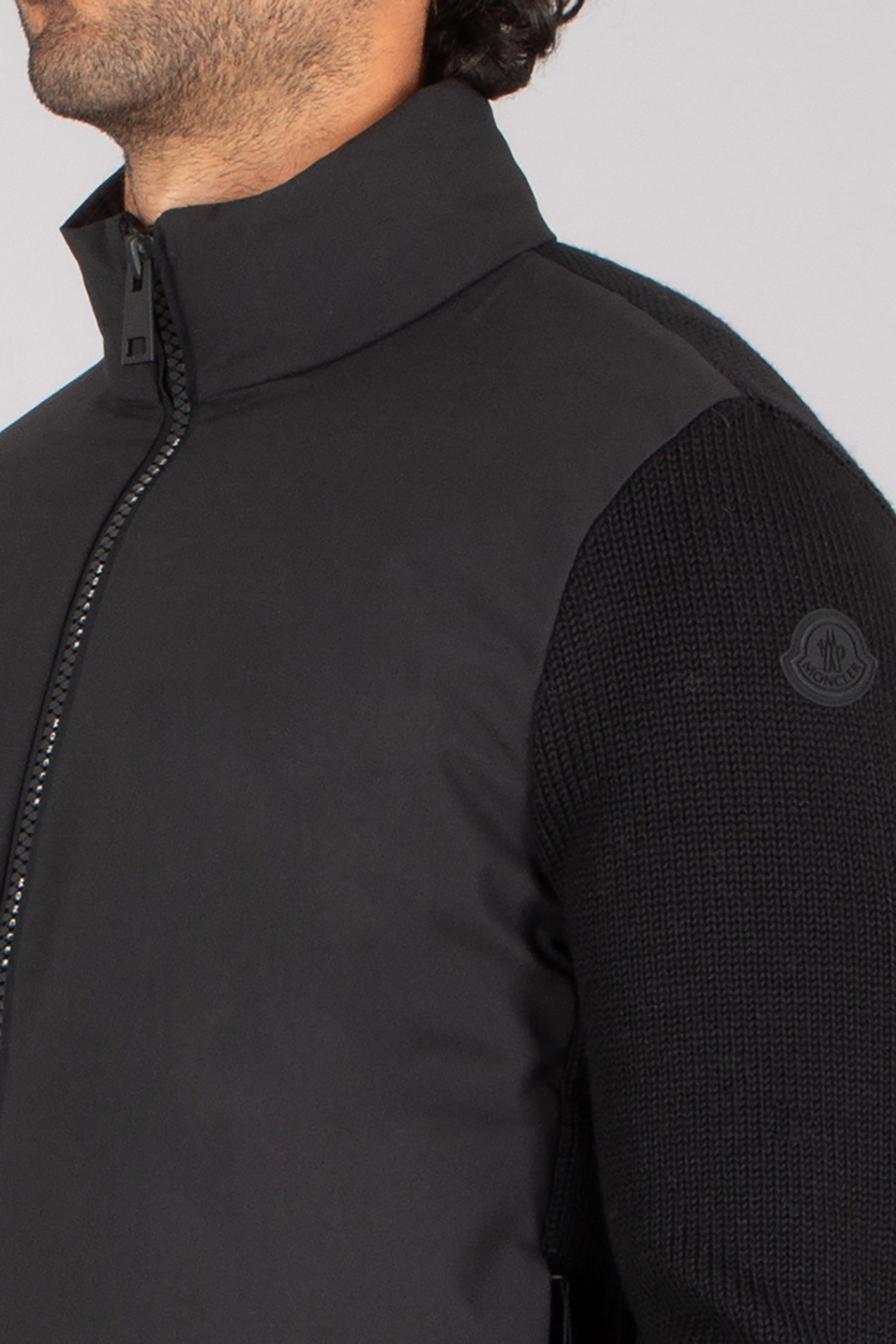 MONCLER Regular Fit Down Padded Virgin Wool Cardigan Bekleidung, Mantel, Jacke, Fleece, Weste