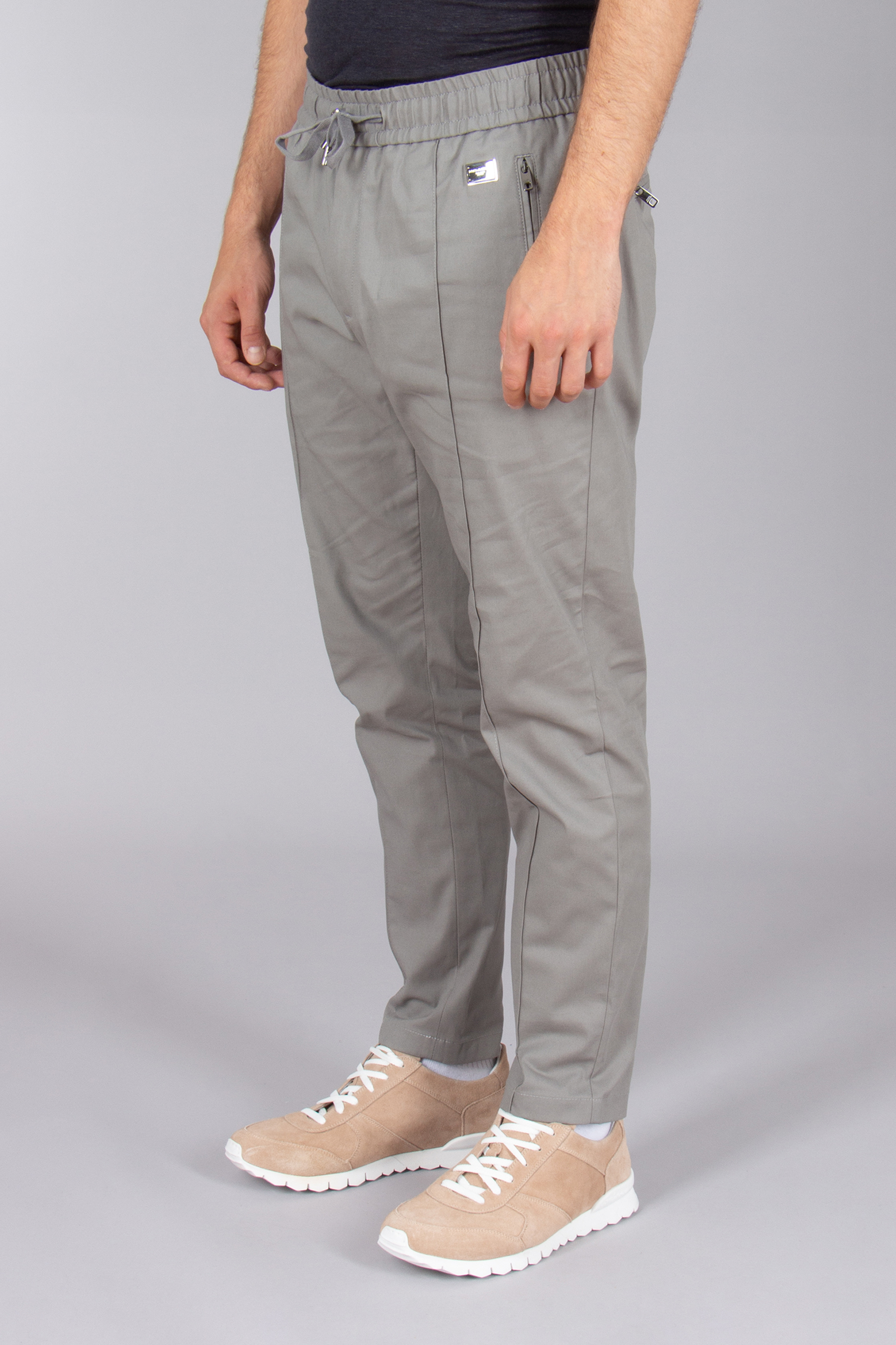 DOLCE & GABBANA Regular Fit Stretch Cotton Gabardine Jogging Pants DOLCE & GABBANA Regular Fit Stretch Cotton Gabardine Jogging Pants