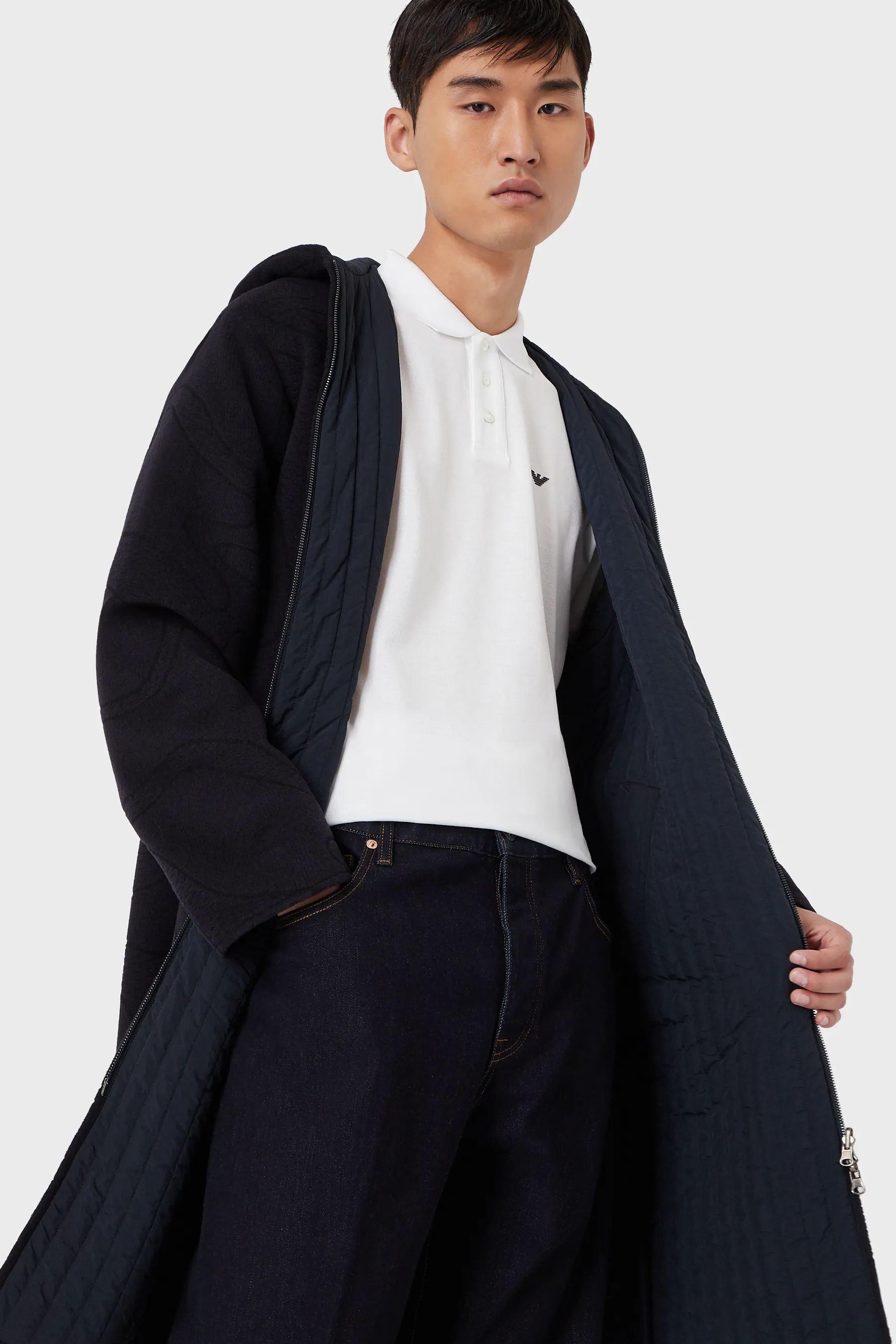 EMPORIO ARMANI Mercerized Cotton Piqué Polo Shirt EMPORIO ARMANI Mercerized Cotton Piqué Polo Shirt