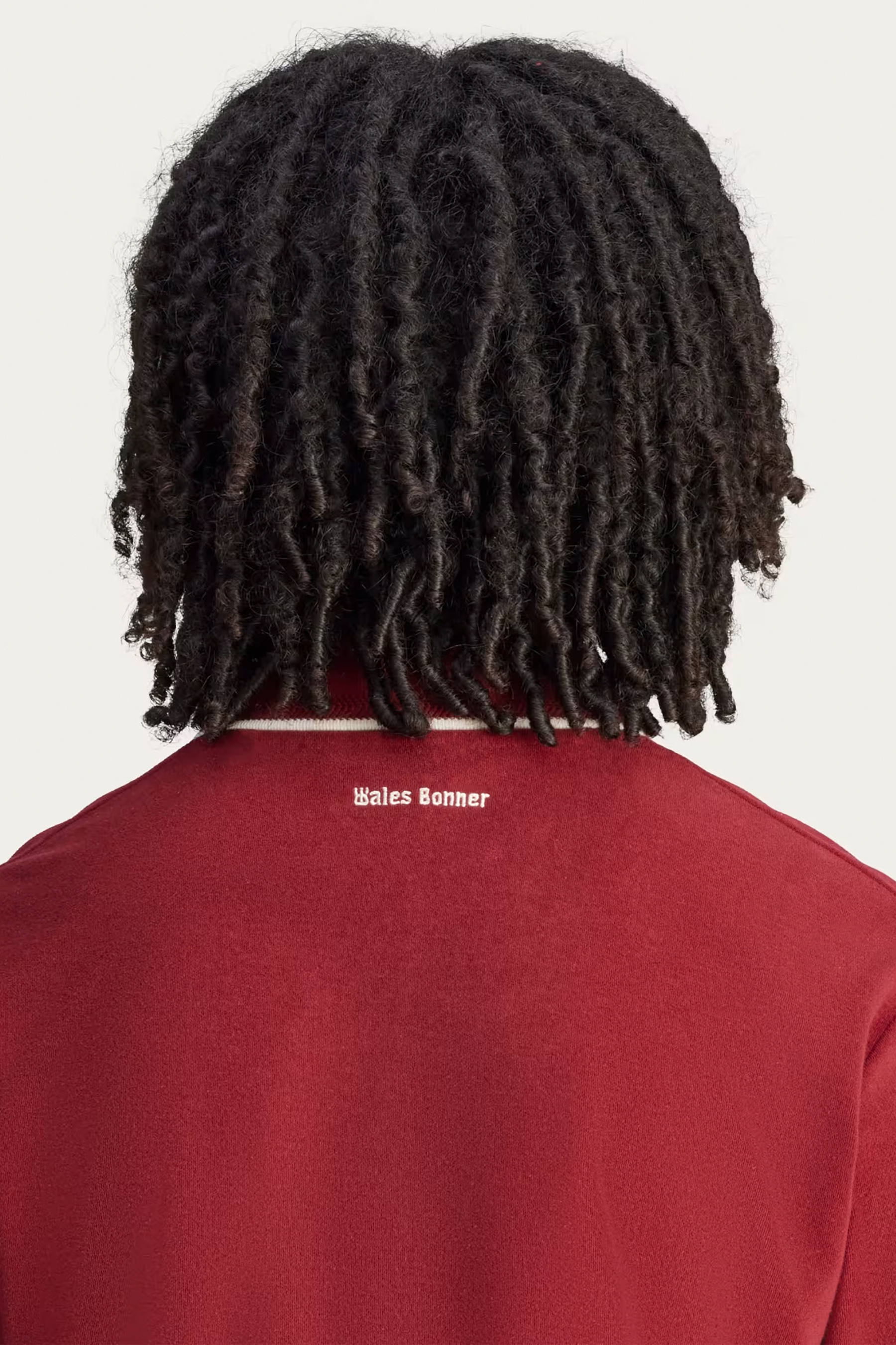 ADIDAS X Wales Bonner Regular Fit Cotton Blend Terry Polo Shirt Person, Zurück, Körperteil, Haare