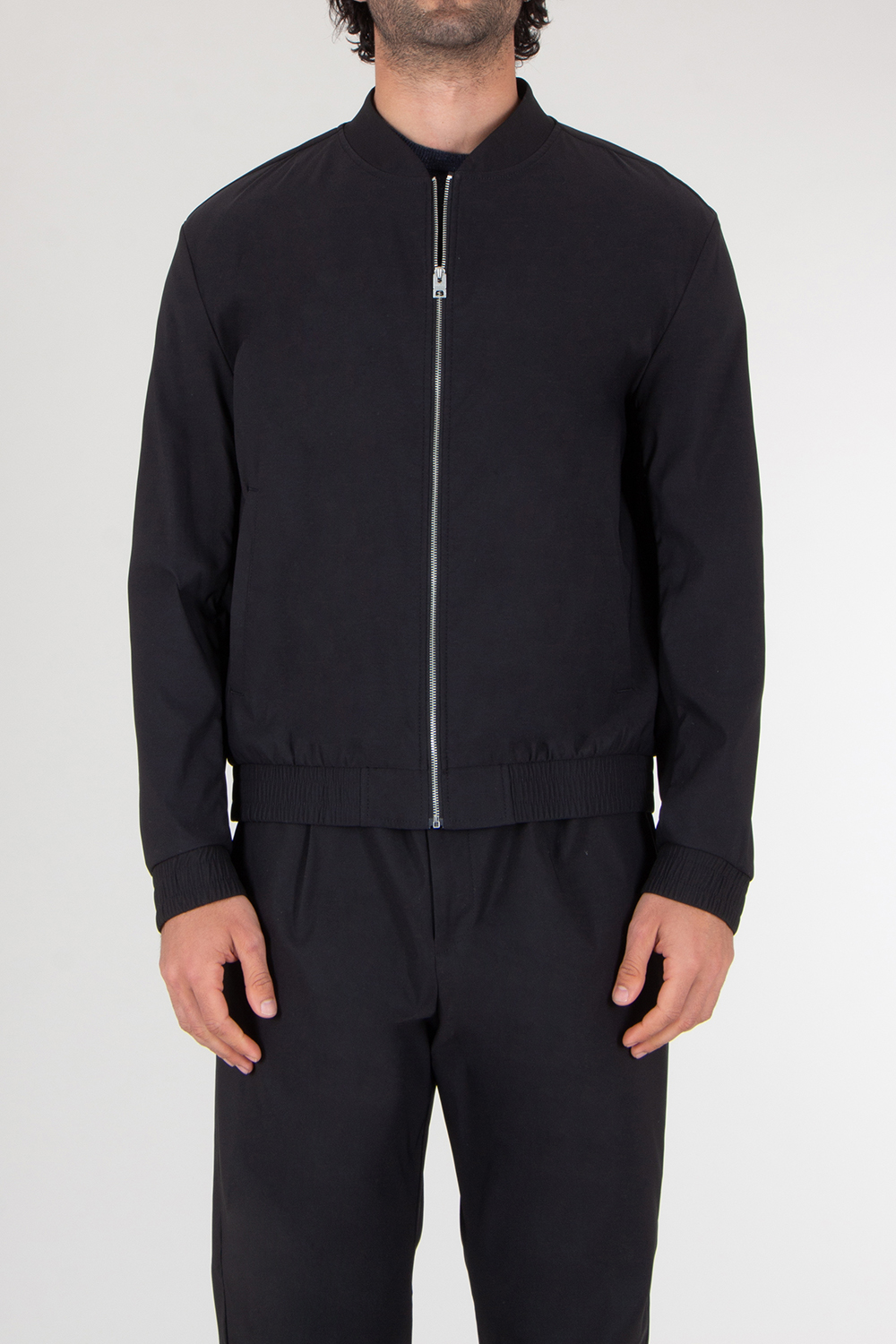HUGO Regular Fit Stretch Cotton Bomber Jacket