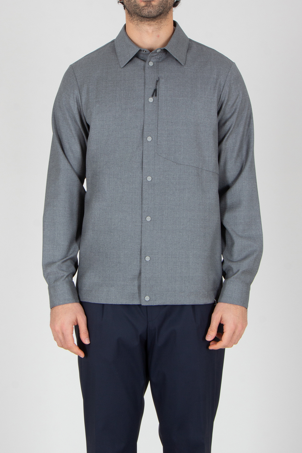 SEASE Regular Fit Virgin Wool New Gate Shirt