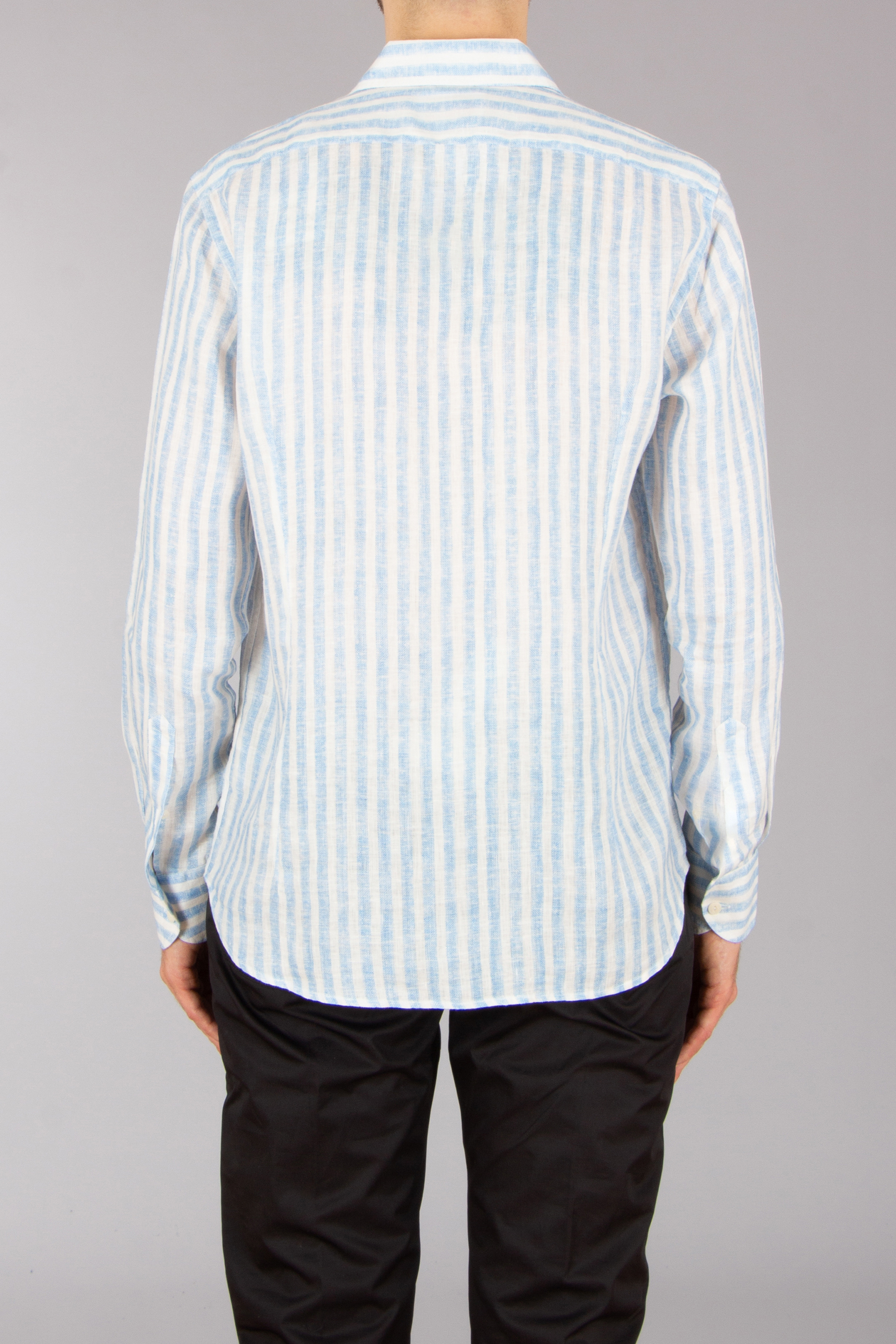 MC 2 SAINT BARTH Regular Fit Striped Linen Shirt Pamplona Langarm, Hemd, Ärmel, Kleid, Hemd, Hosen