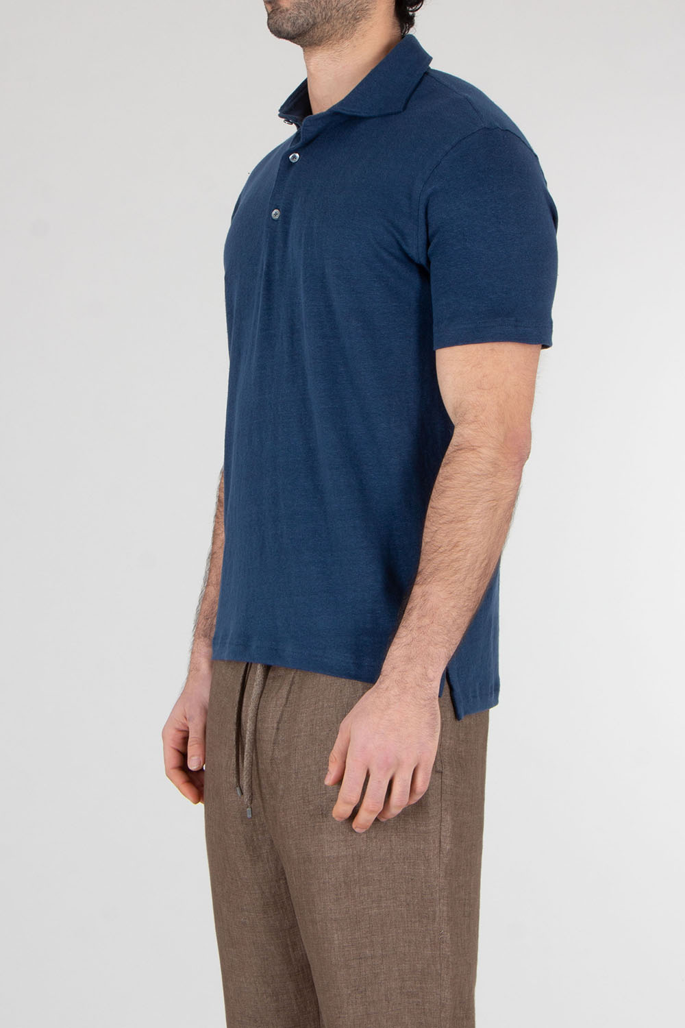 STEFAN BRANDT Regular Fit Linen Stretch Jersey Polo Shirt Laurin