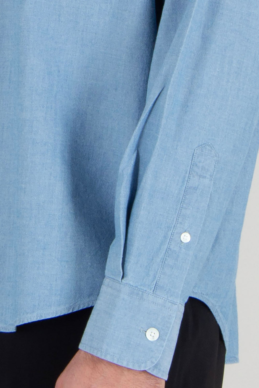 AMI PARIS Boxy Fit Ami De Coeur Cotton Chambray Button-Down Shirt