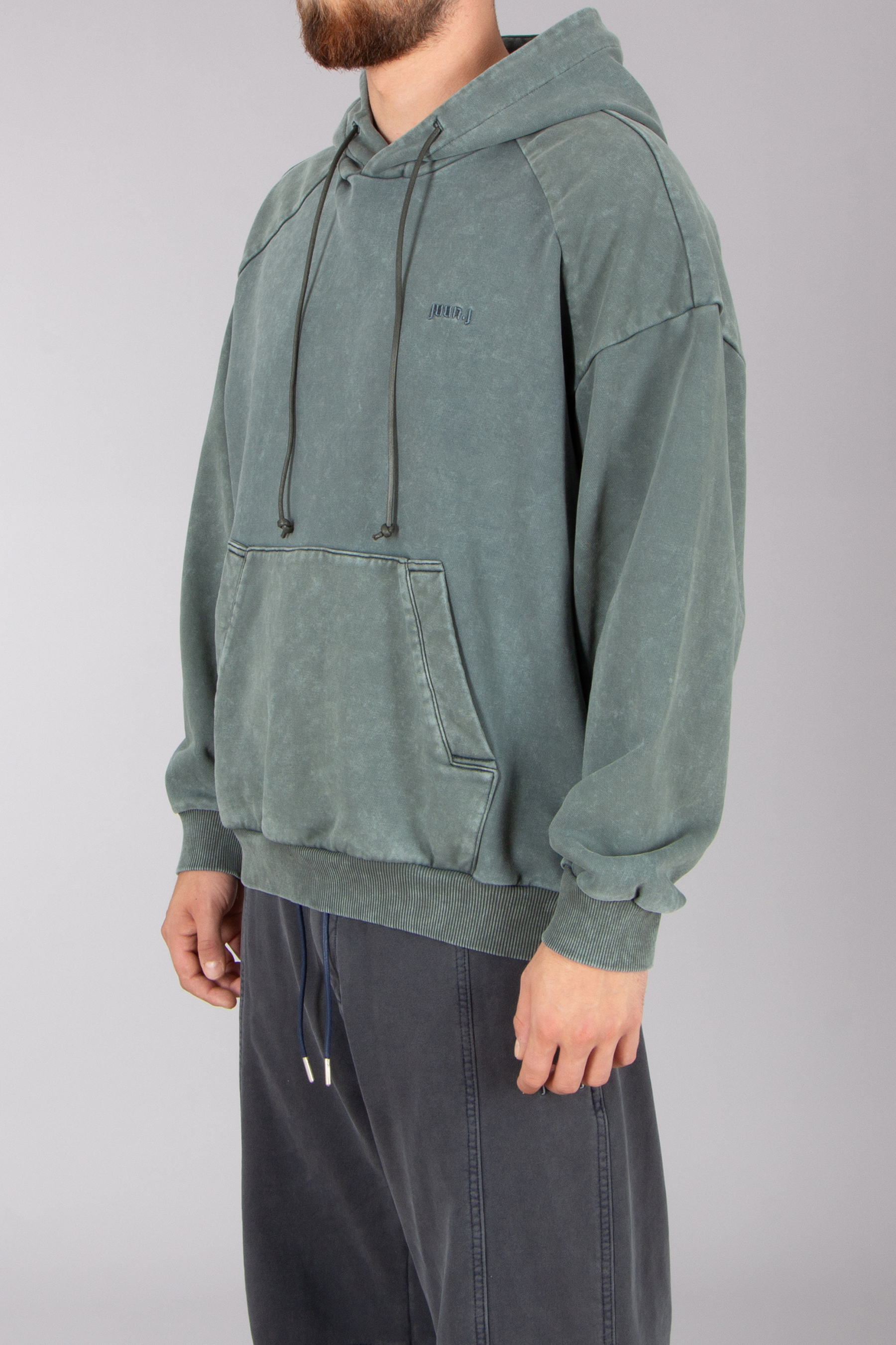 JUUN.J Loose Fit Language Mediator Cotton Hoodie